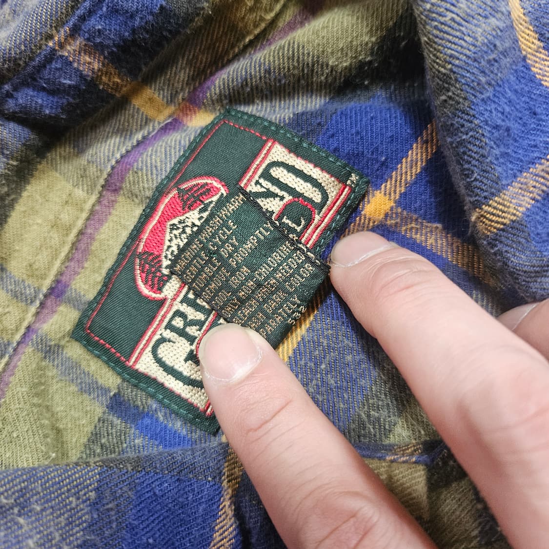 Creatiand Apparel Vintage 플란넬 체크 셔츠 XXL 상품이미지4