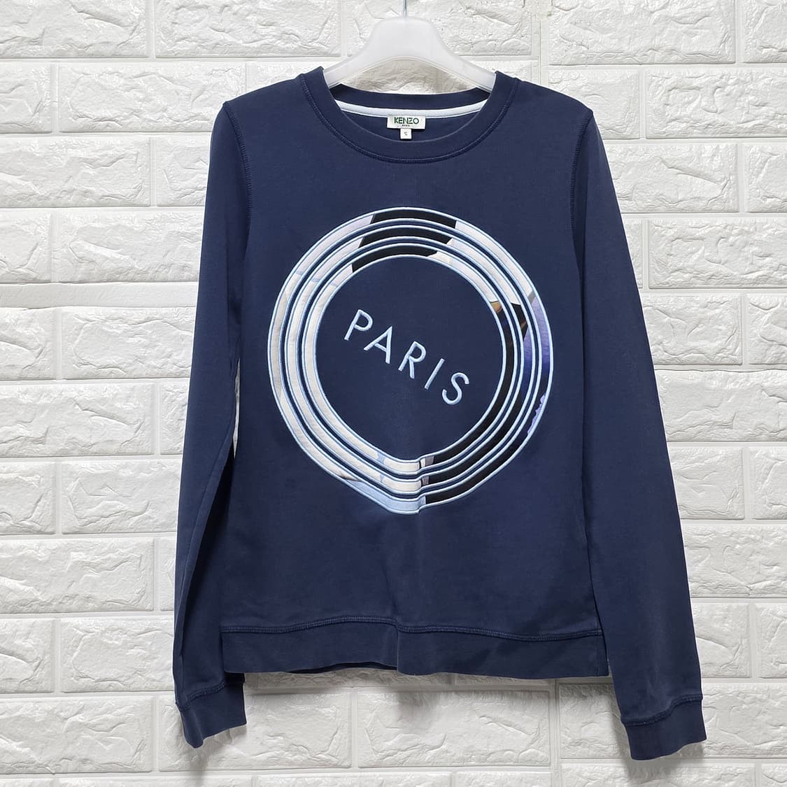 겐조 네이비 PARIS 맨투맨 S 상품이미지1