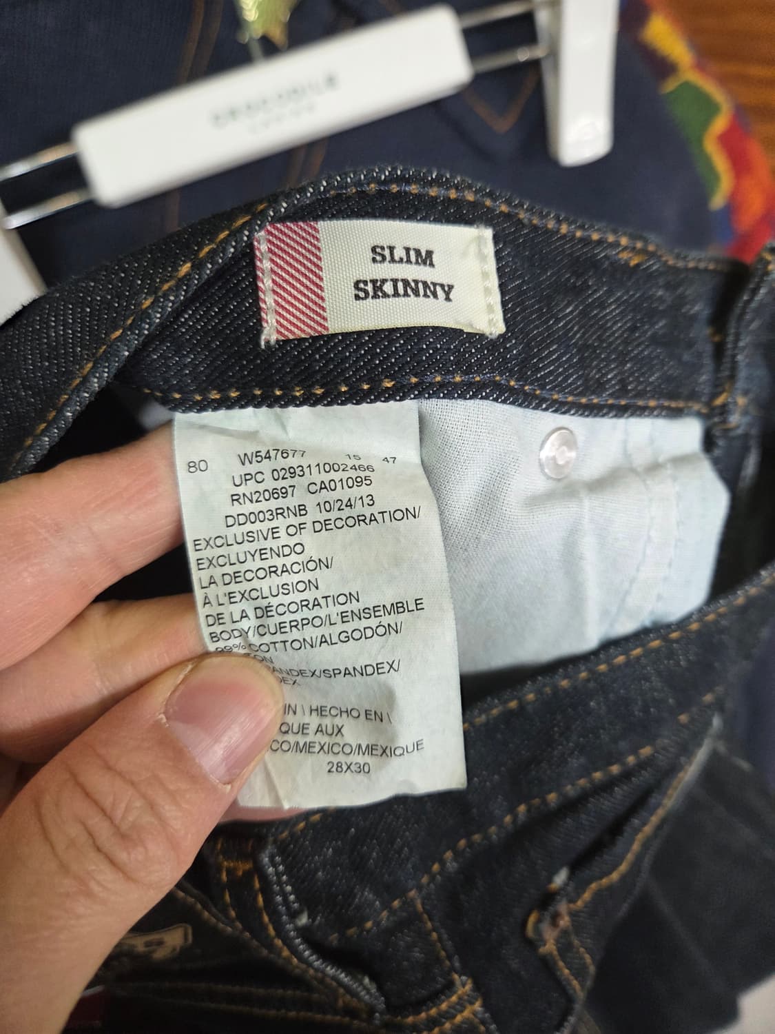 디키즈 5포켓 생지 데님팬츠 슬림핏 28 상품이미지4