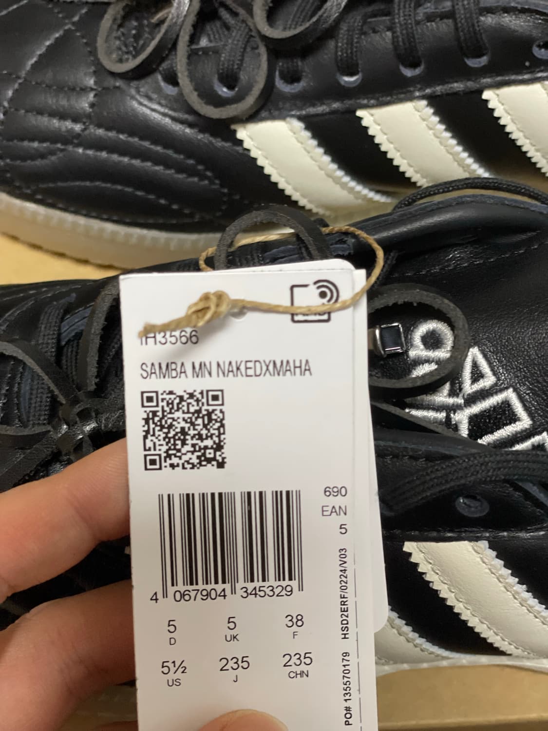 [235] 아디다스 X 네이키드 마하 삼바 코어 블랙(✨새상품) 상품이미지4