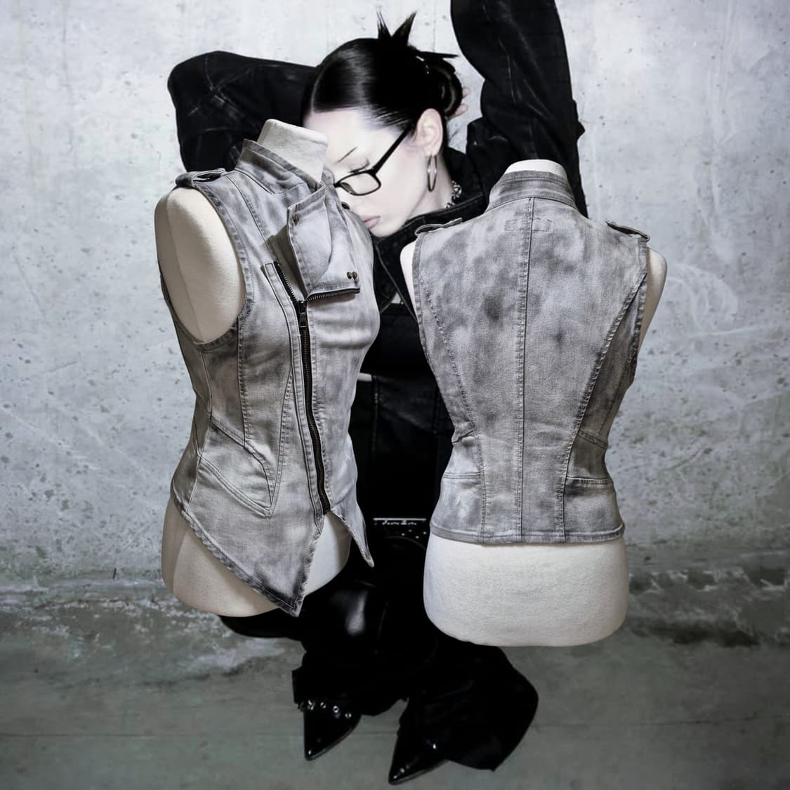 Vintage 08 guilty zipper vest zip-up 상품이미지2