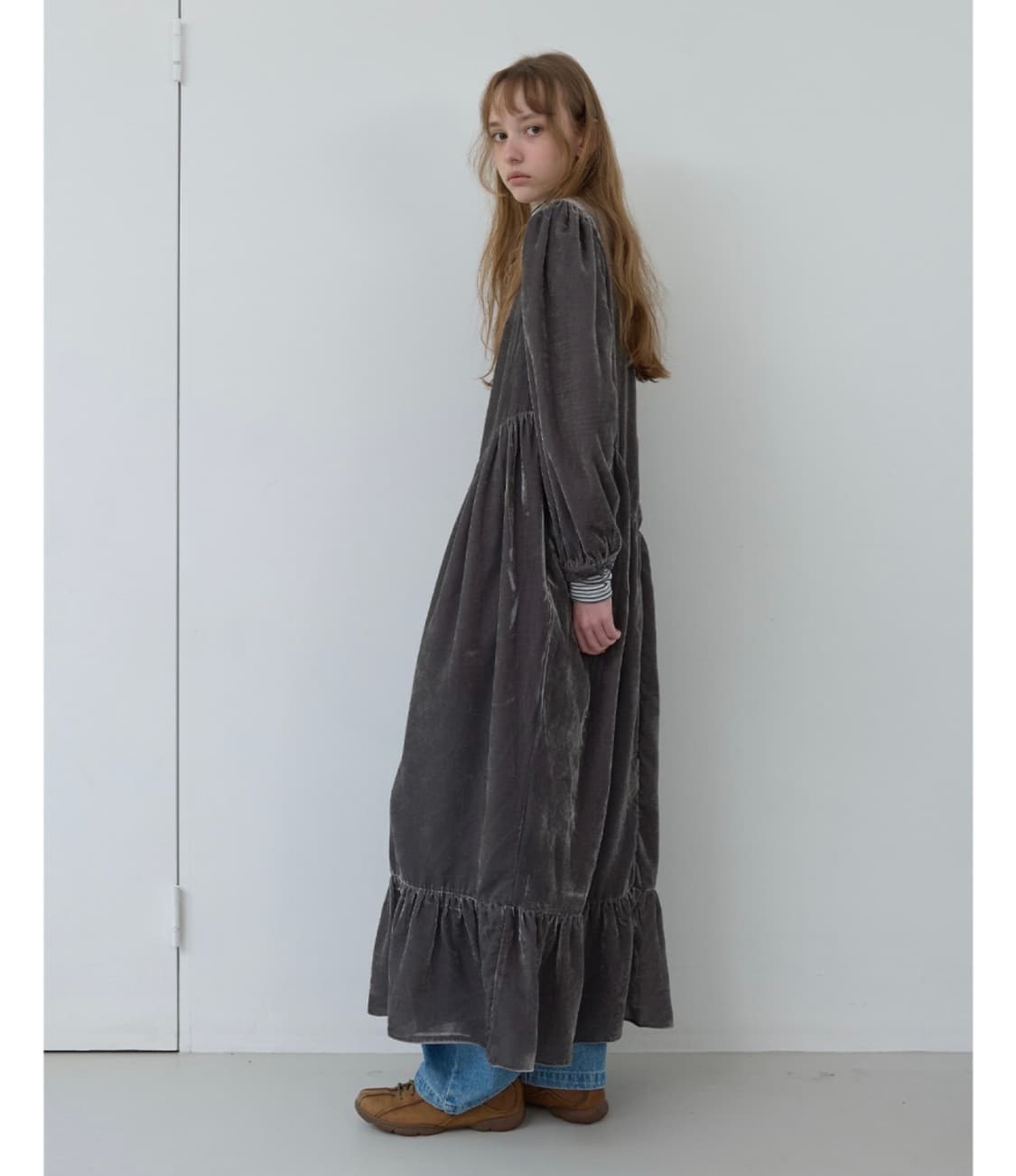 노컨텐츠 벨벳 원피스 상품이미지2