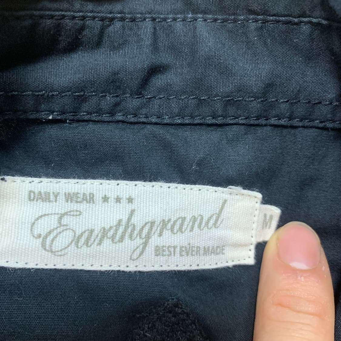 M) Earthgrand 고딕 크로스 & 윙 자수 웨스턴 반팔 셔츠 상품이미지3