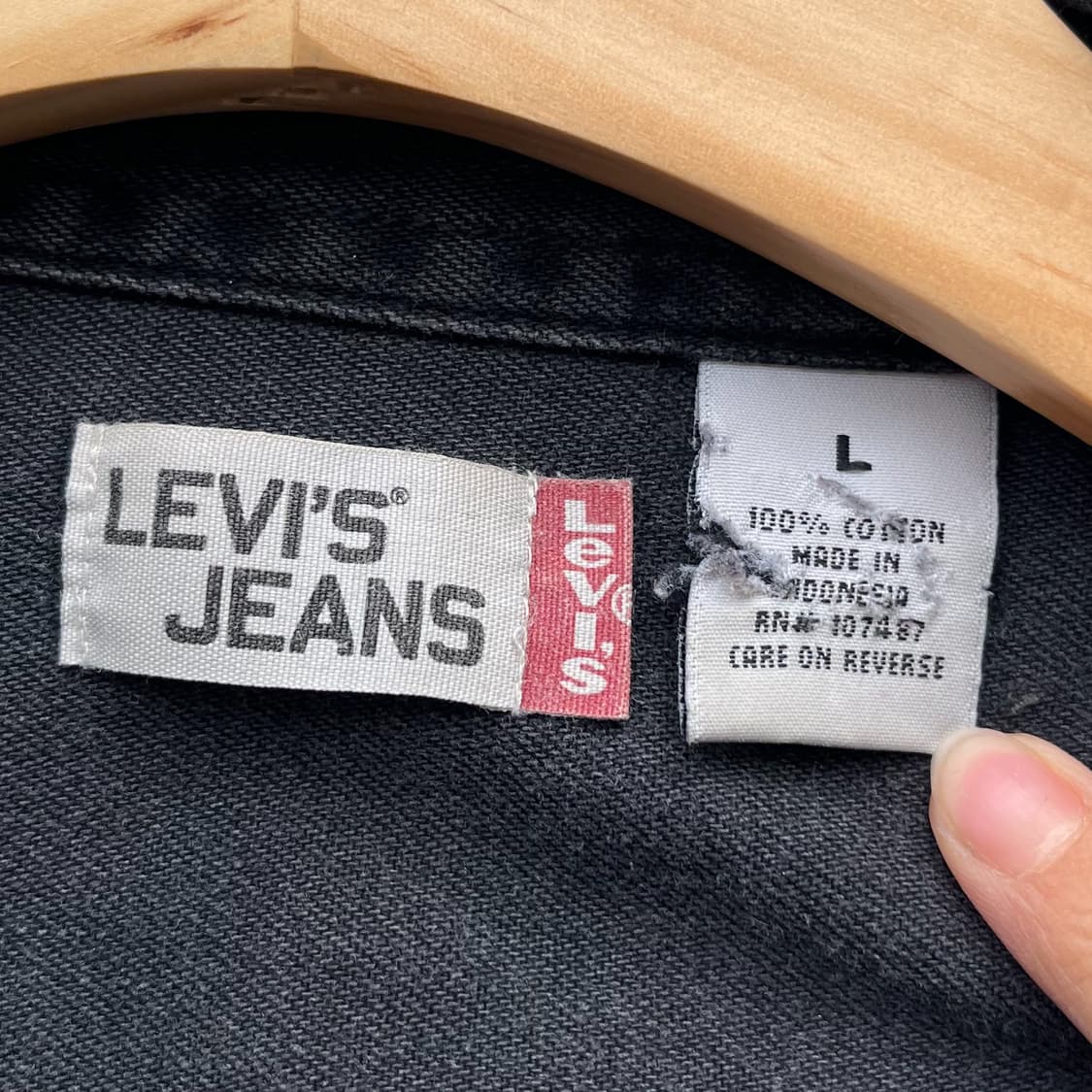 리바이스 워시드 데님 코튼 투 포켓 워크 셔츠 상품이미지7