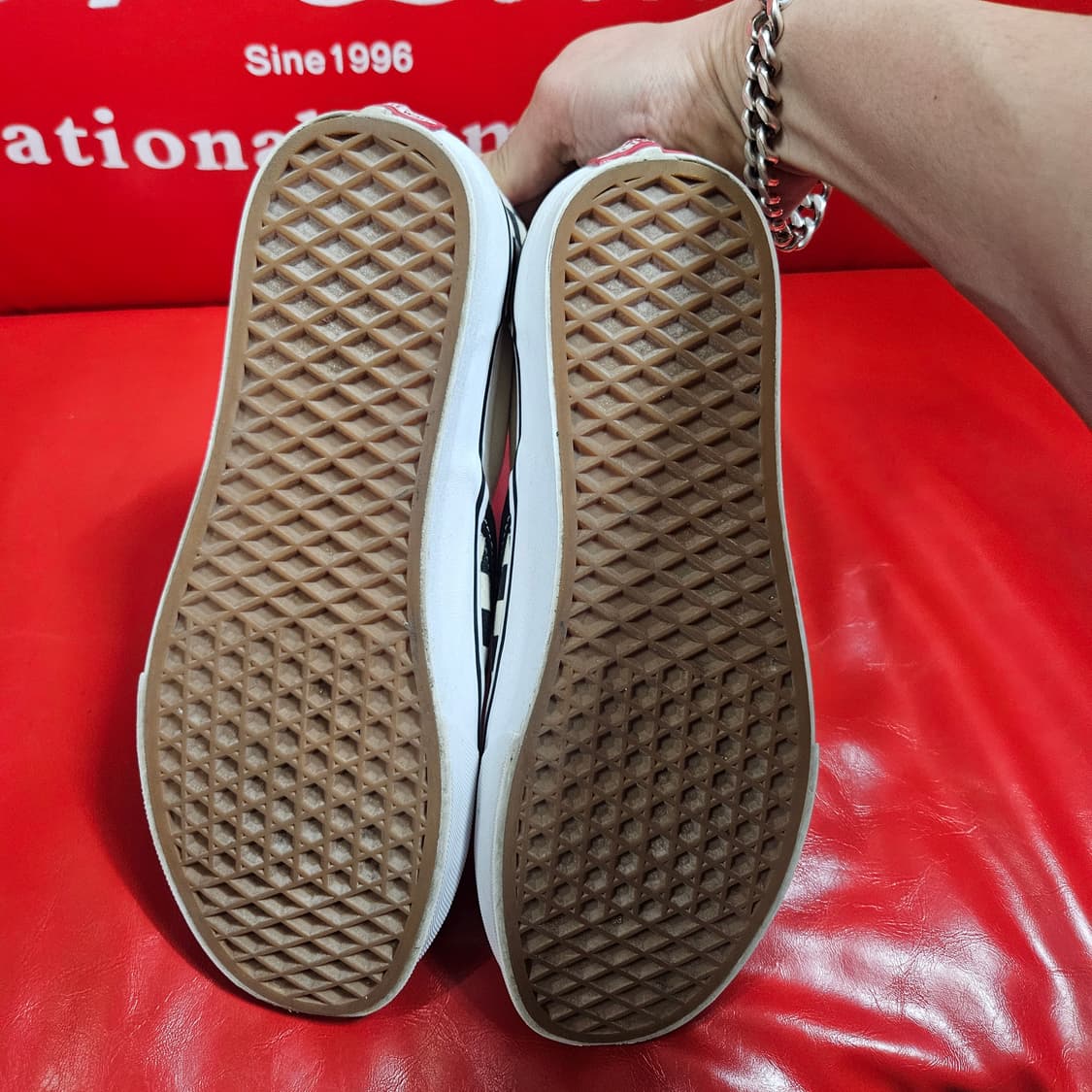 반스(VANS) 체커보드 슬립온 스니커즈 270size 상품이미지6