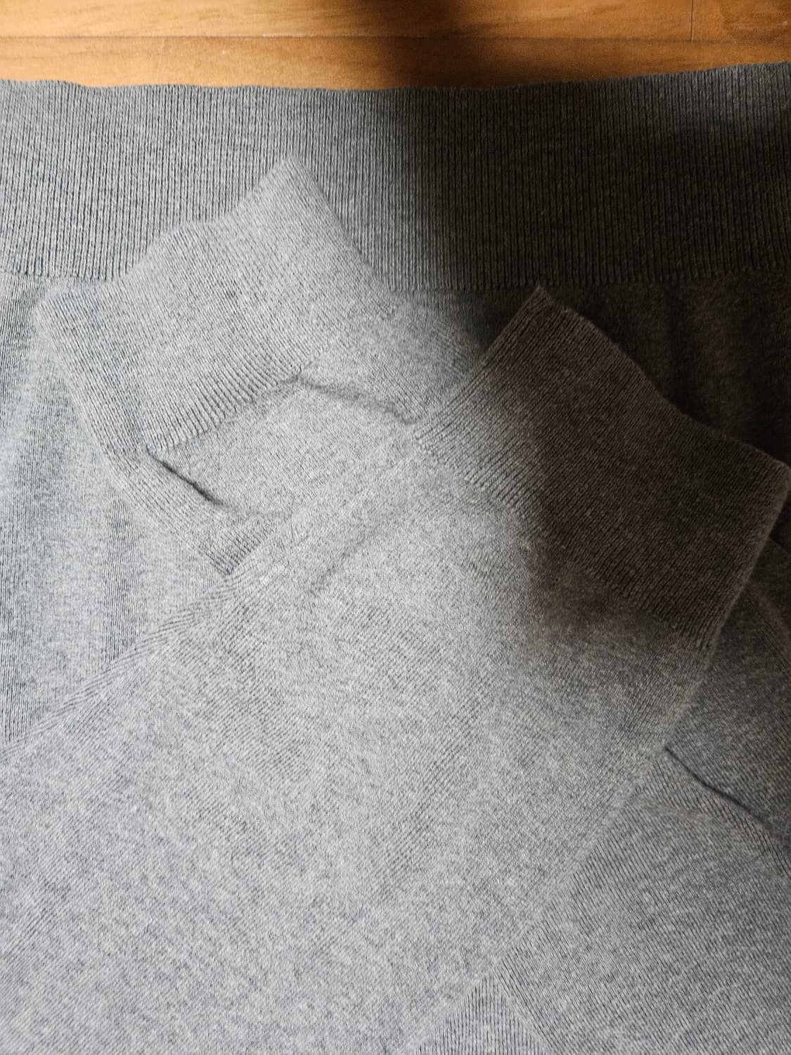 폴로 브이넥 니트 그레이 XL 상품이미지5