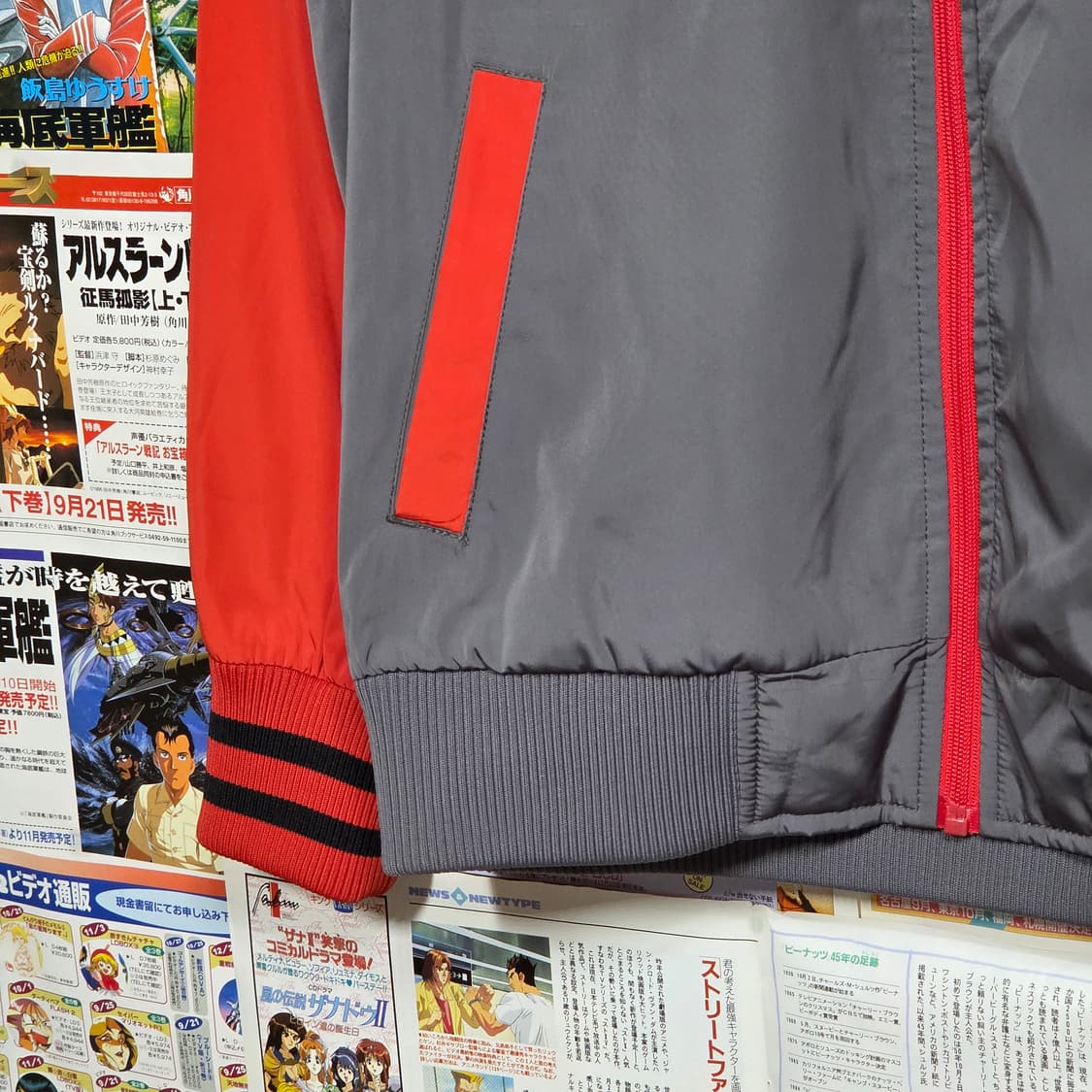 후부 자수 패치 누빔 바람막이 바시티 자켓 상품이미지8