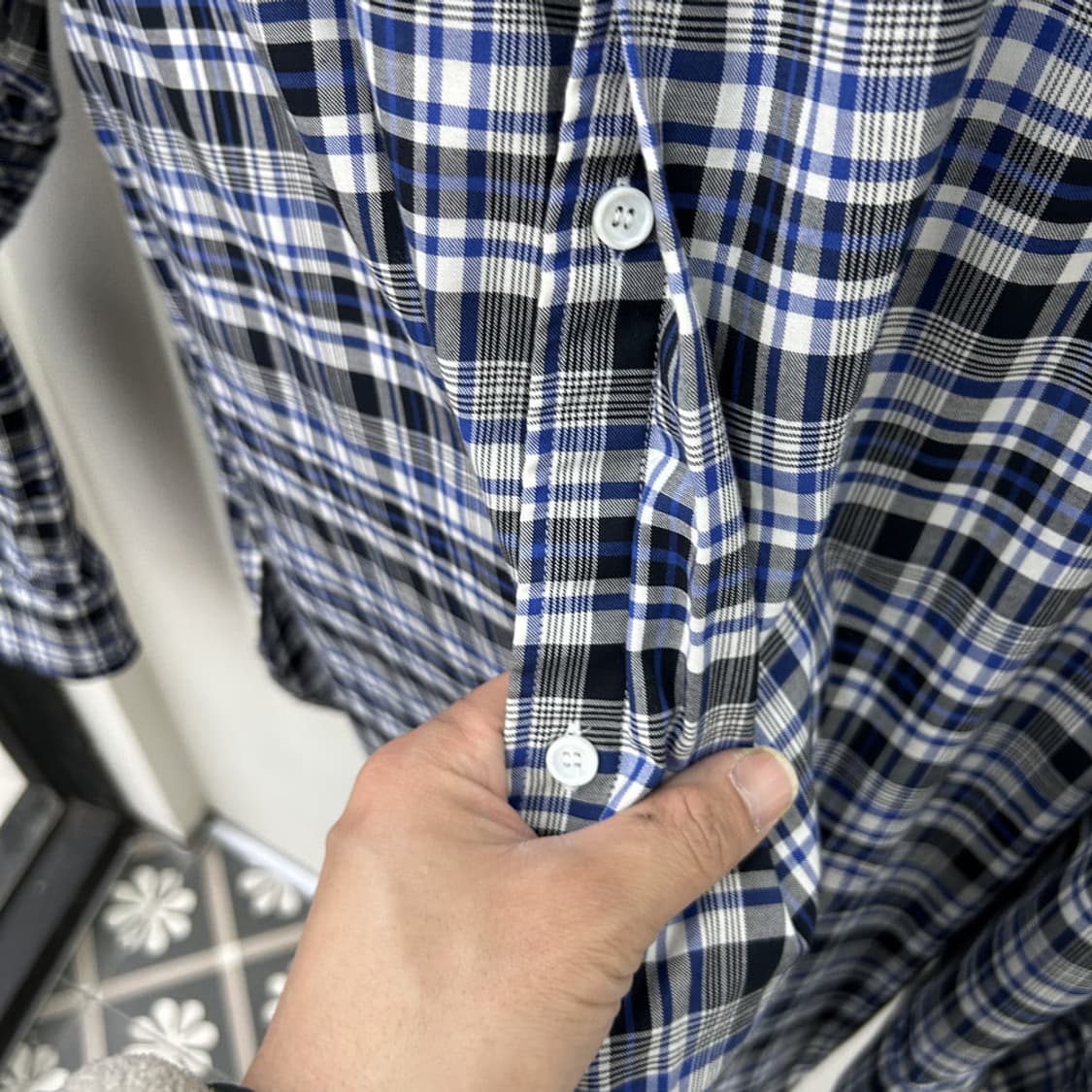 16380 - 준지 더블 레이어드 체크 셔츠 상품이미지4