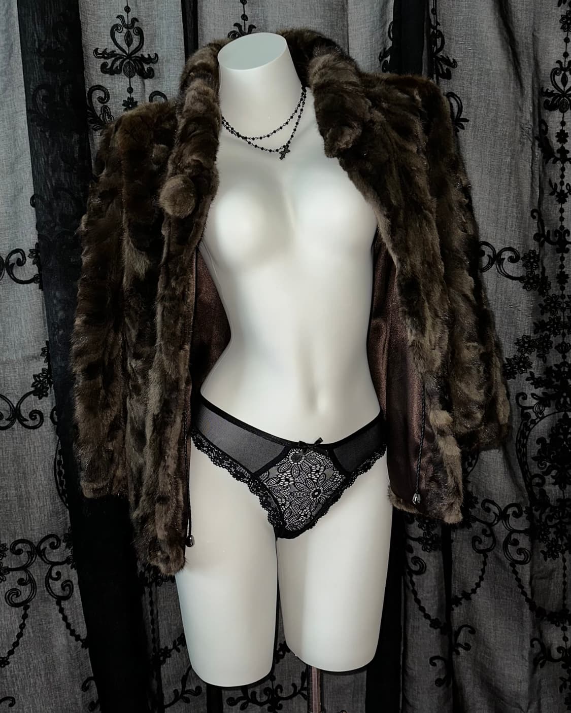 Deep Brown Mink Fur Jacket 상품이미지1