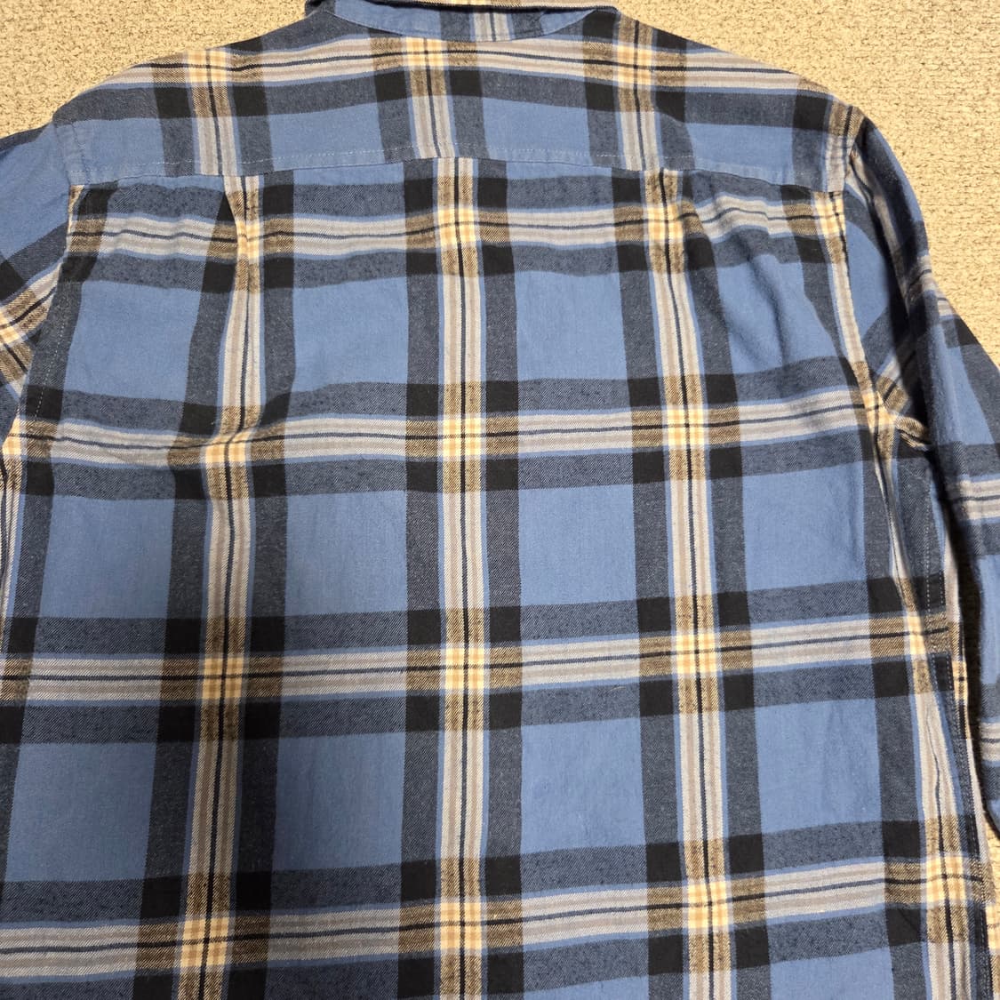Merona 블루 플란넬 체크셔츠 L(100) 상품이미지6