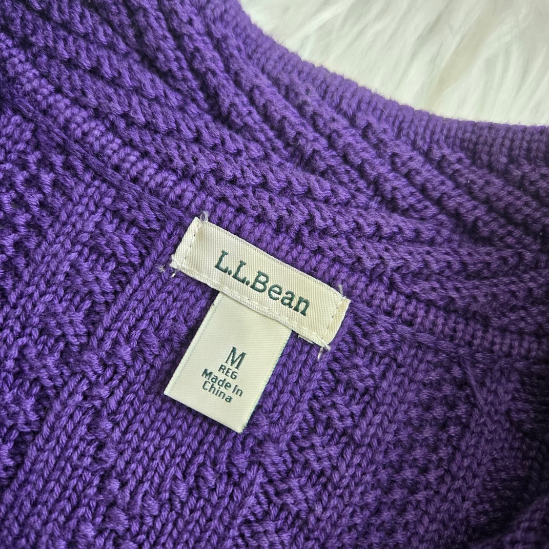 엘엘빈 L.L.Bean 크루넥 코튼 패턴 니트 가디건 1804 상품이미지4
