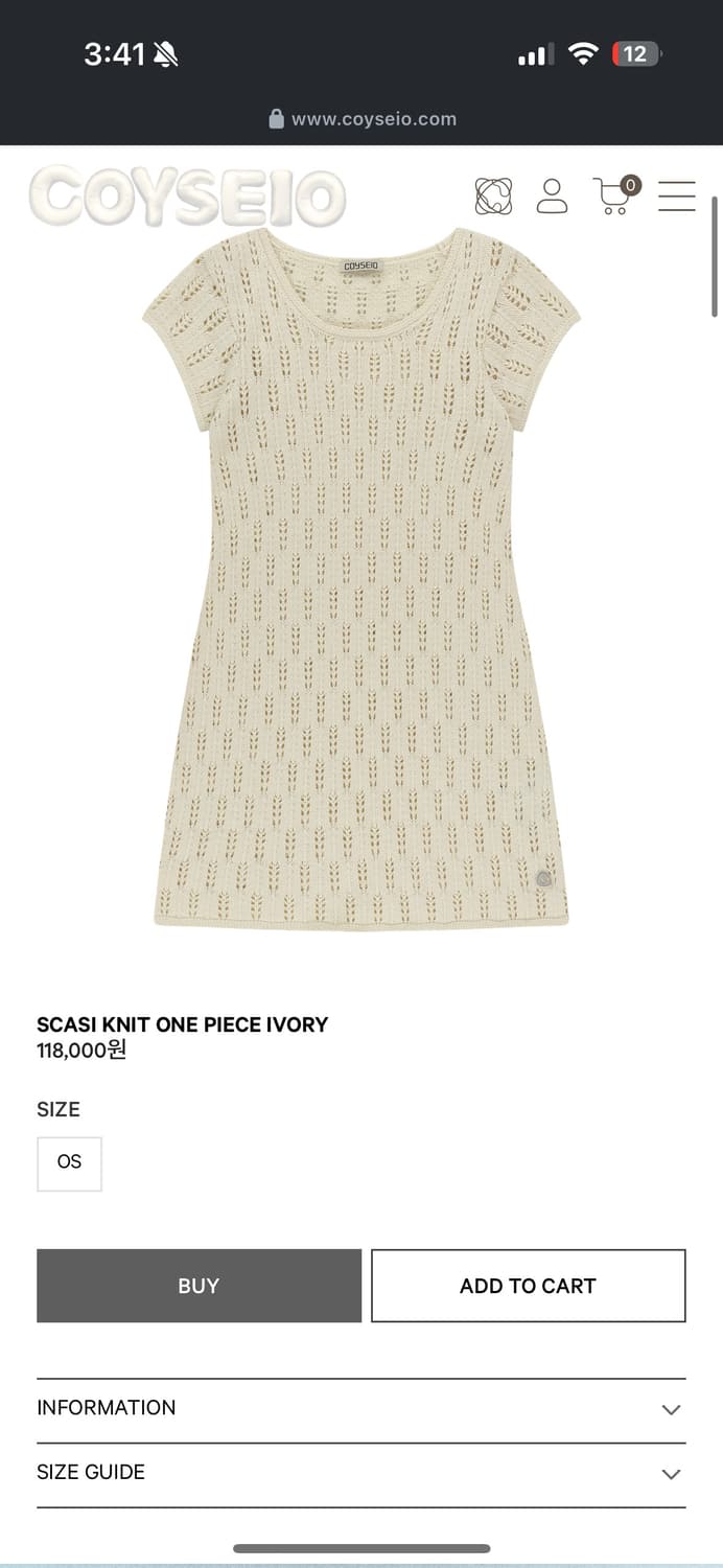 Scasi knit one piece ivory 상품이미지1