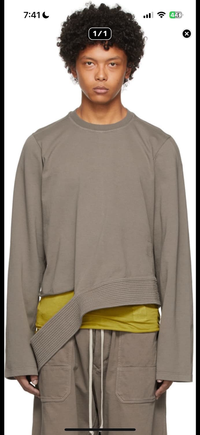 릭오웬스 다크쉐도우 크리치 맨투맨xl 상품이미지1