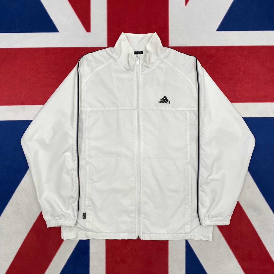 아디다스 화이트 바람막이 S 실측L 상품이미지1