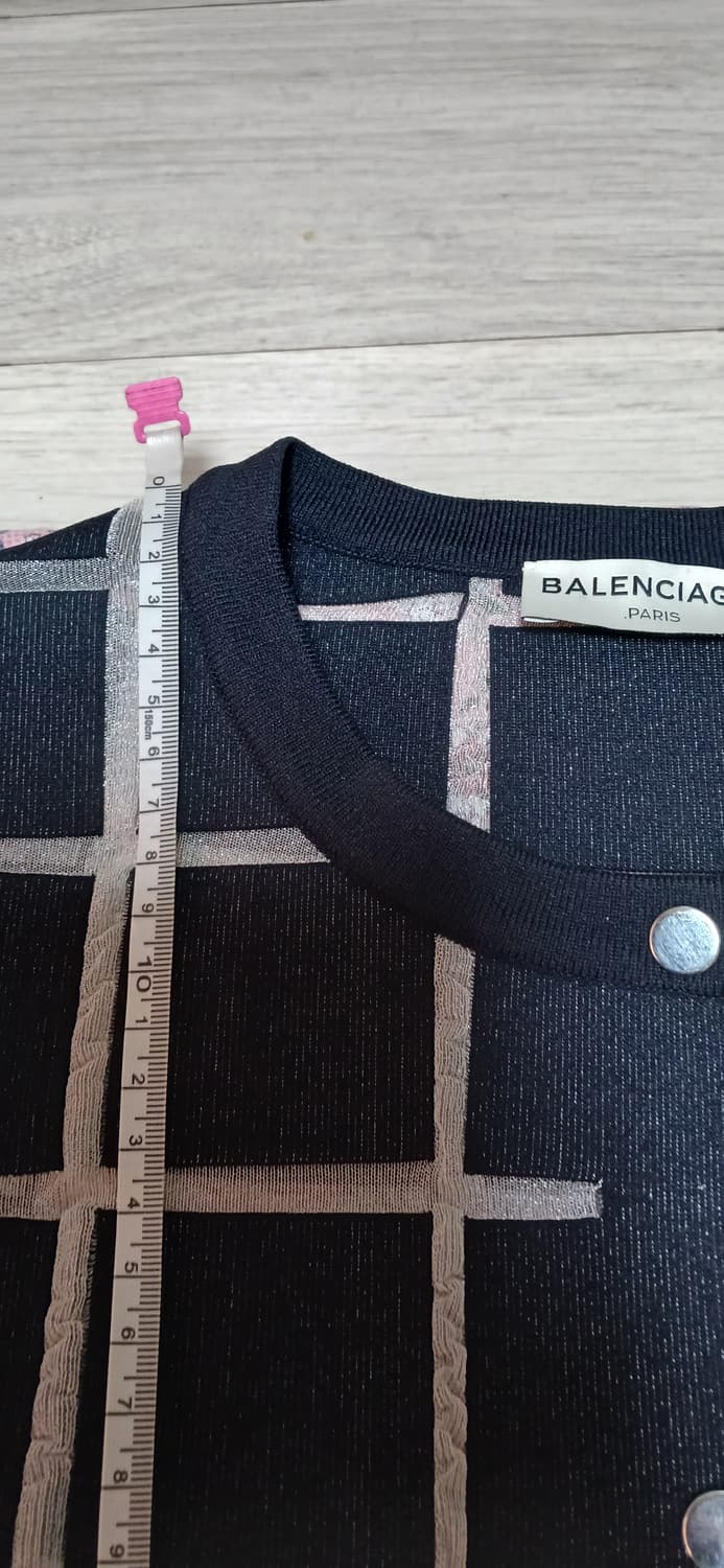 정품 발렌시아가 여성 체크 패턴 니트 가디건 상품이미지9