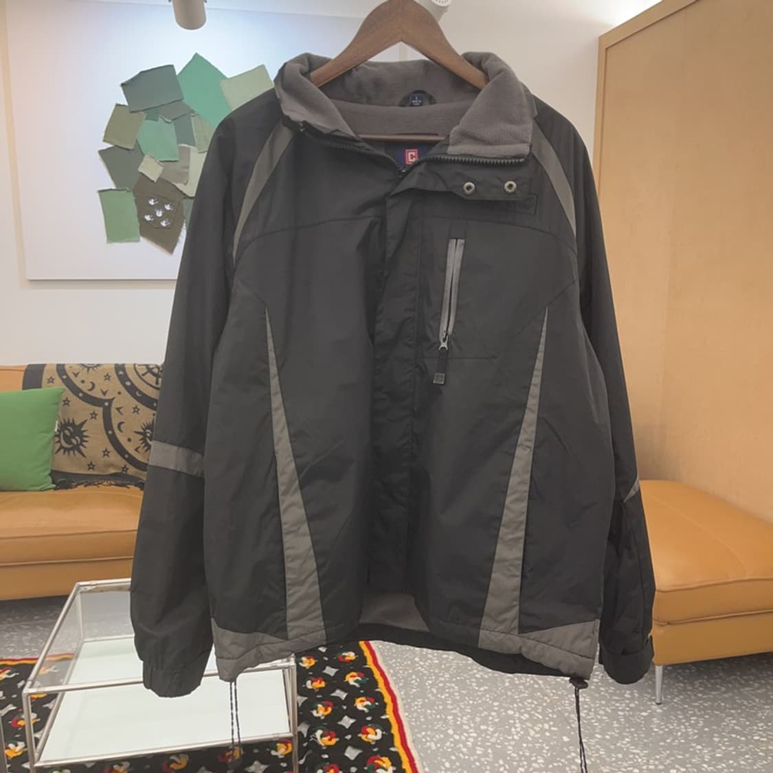 챕스 올드스쿨 레트로 오버핏 기모 바람막이 자켓 L C07699 상품이미지3