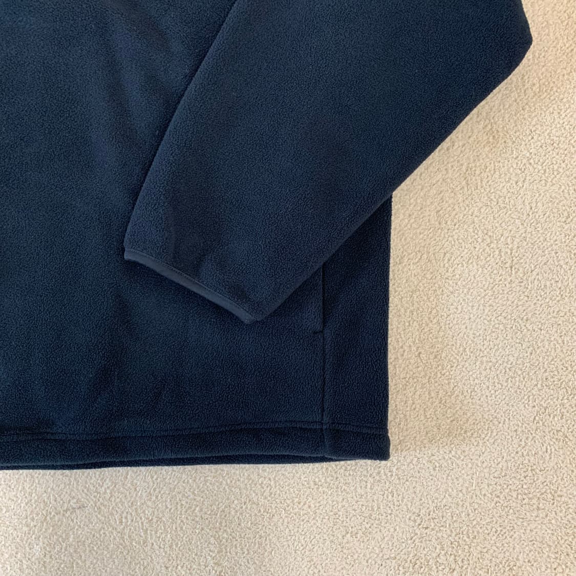 유니클로 후리스 하프집업 오버사이즈 풀오버(XL/블랙)신칠라 플리스 상품이미지3