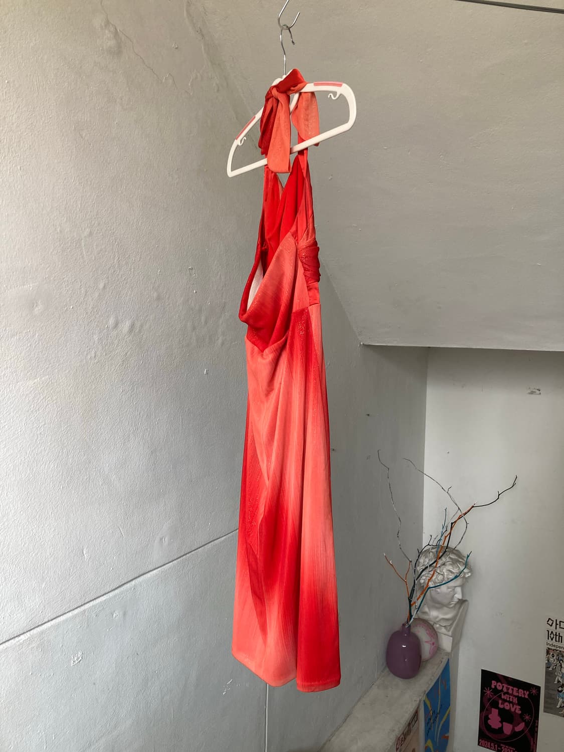 루비 홀터넥 글리치 드레스 상품이미지8