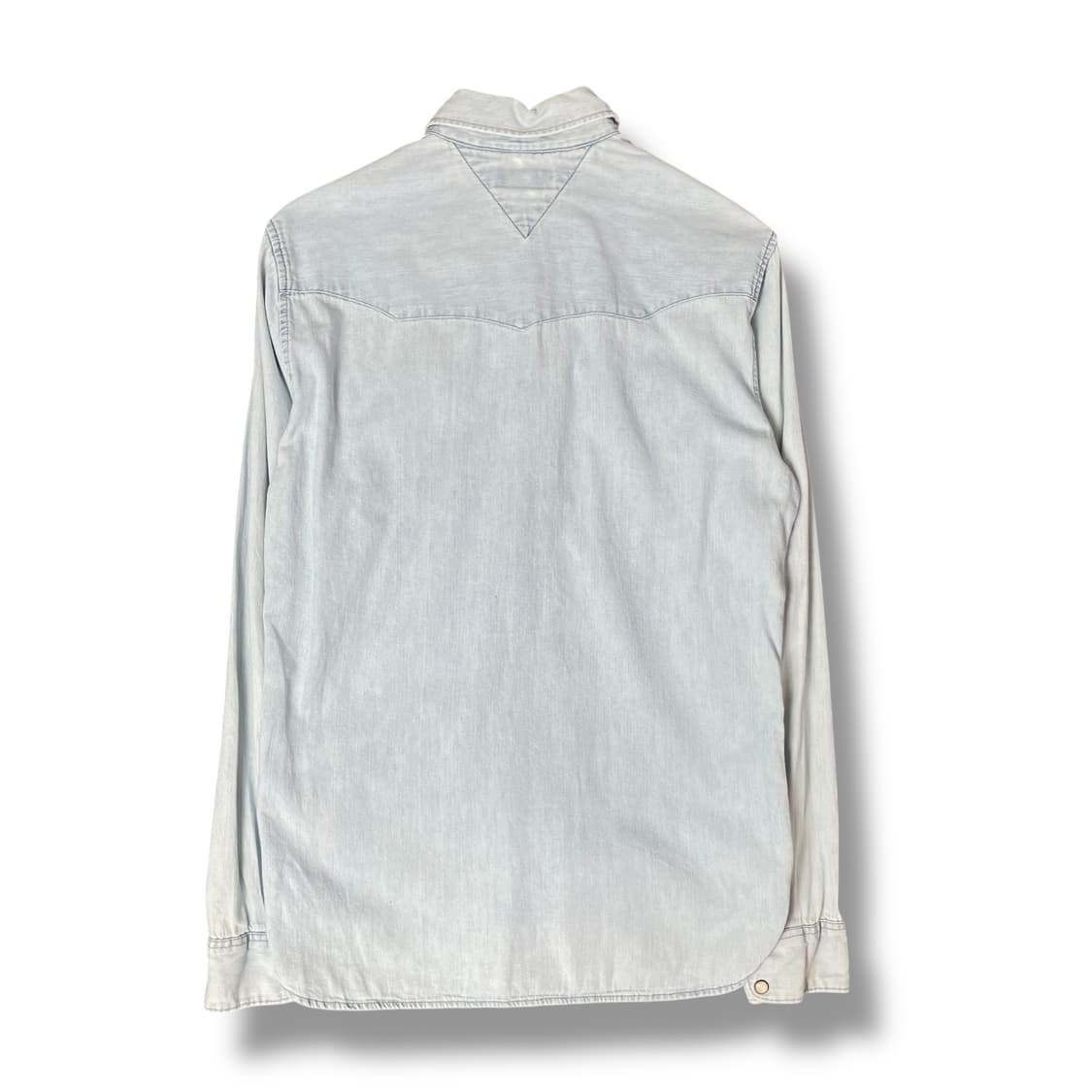 타미힐피거 미니로고 투포켓 연청 레귤러 데님 웨스턴 셔츠 S 상품이미지2