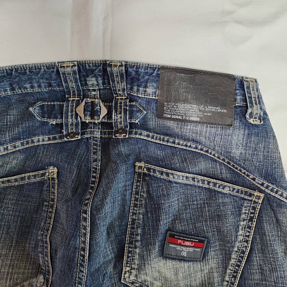 FUBU 올드스쿨 신치백 워싱 데님팬츠 상품이미지8