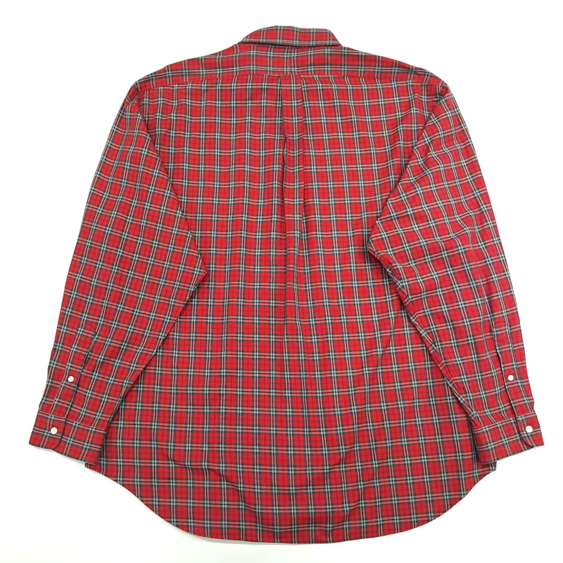 CN444 2XL 폴로 랄프로렌 클래식 레드 타탄체크 긴팔 셔츠 남방 상품이미지7