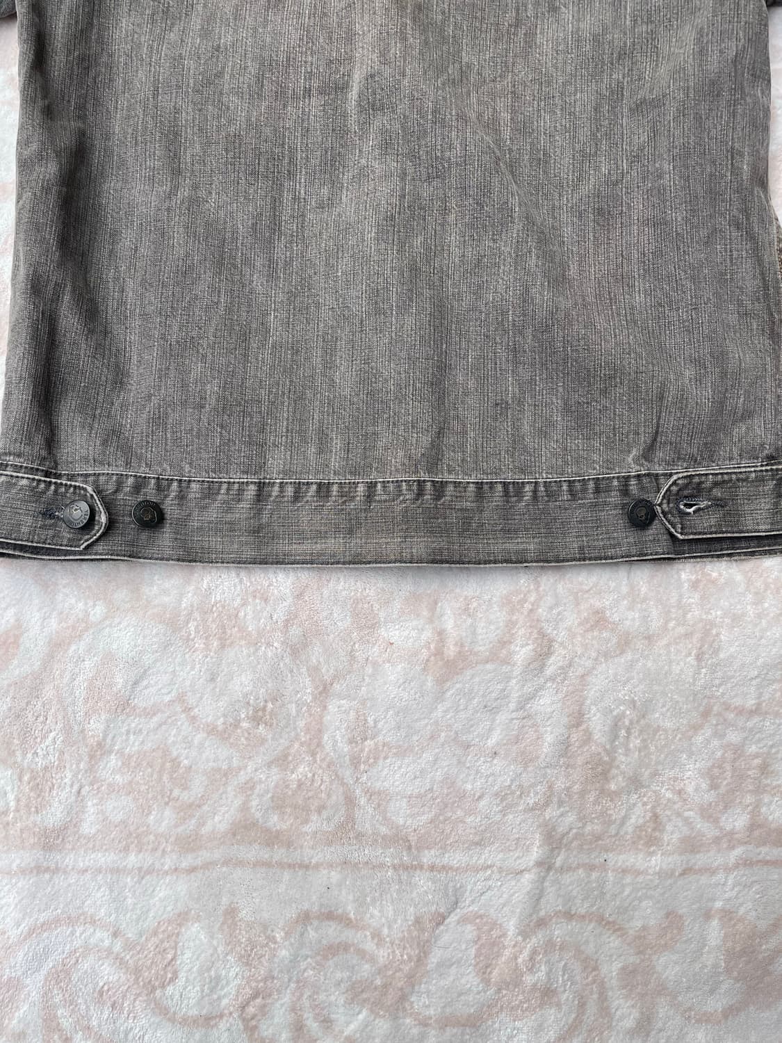 빈티지 y2k 지퍼데테일 그레이 데님자켓 상품이미지7