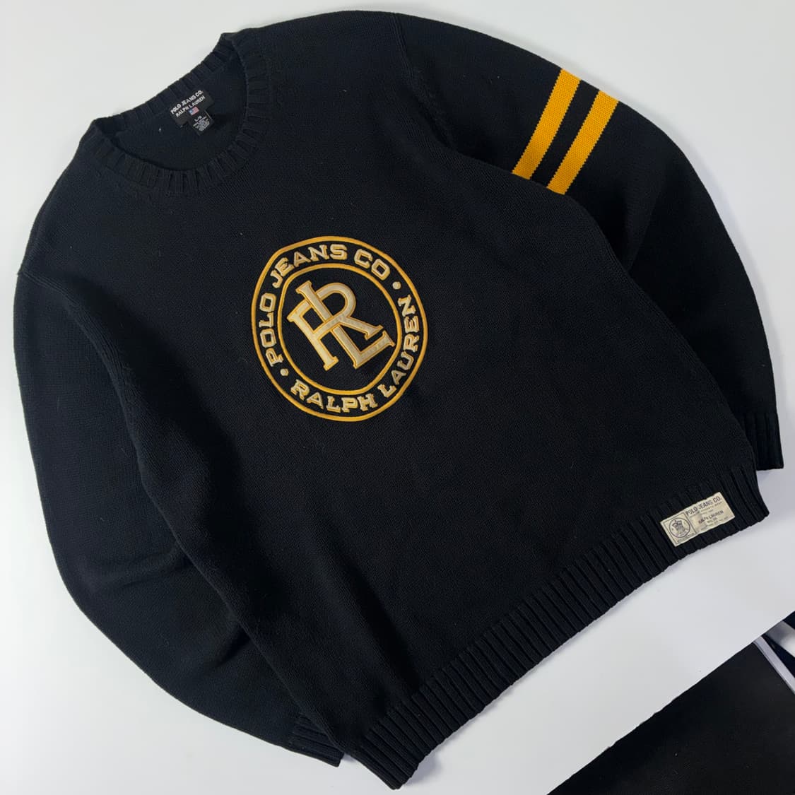 Polo  폴로 진스 컴퍼니 코튼 PRL 패치 라운드 니트  상품이미지2