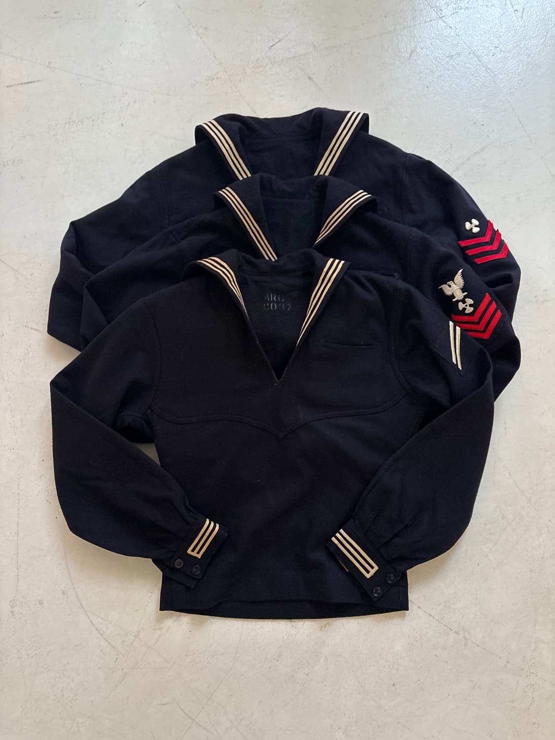 60's WWII USN Sailor Wool Uniform Shirt. 상품이미지1