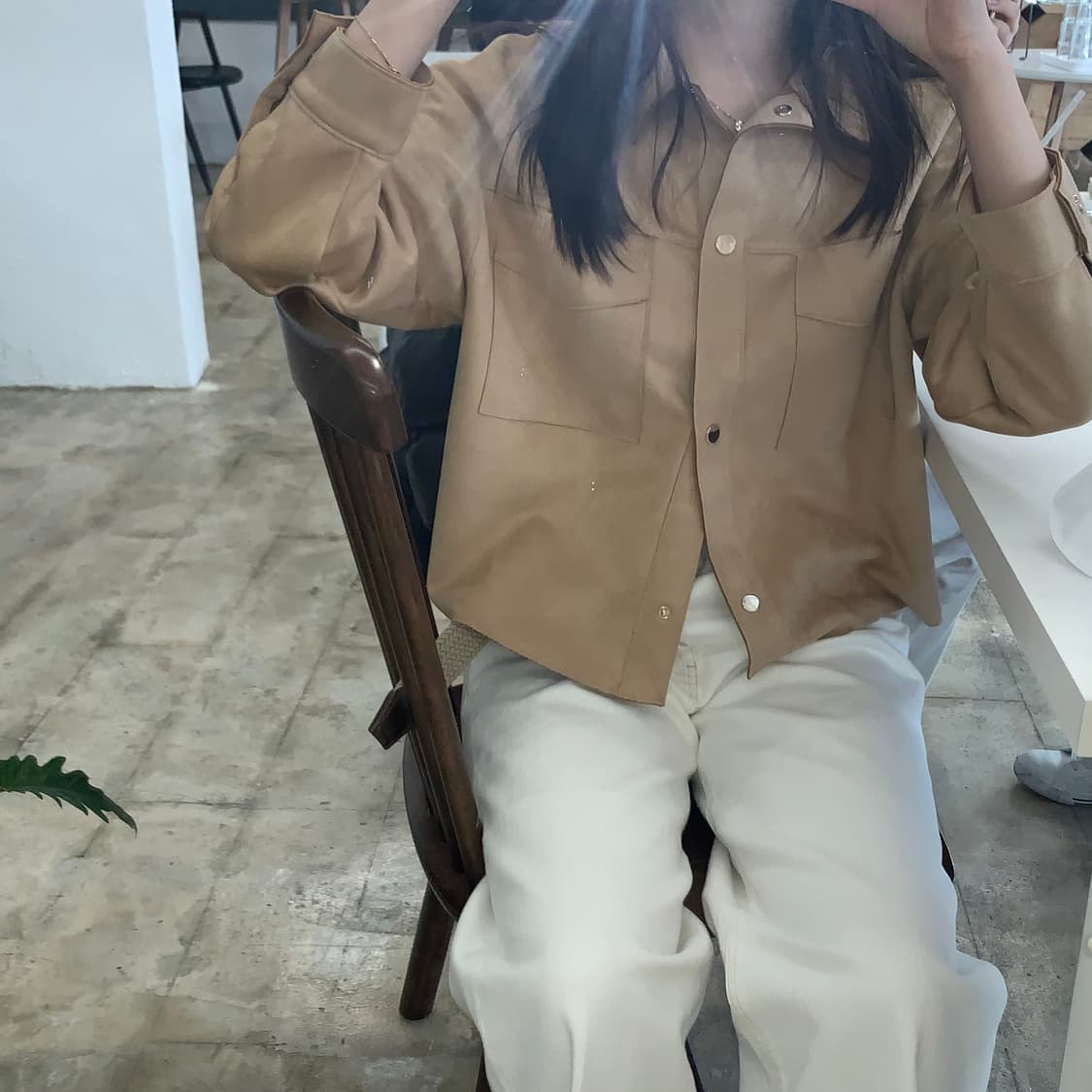 [무배] 자라 zara 스웨이드 셔츠 자켓 베이지 모카 색상 상품이미지2