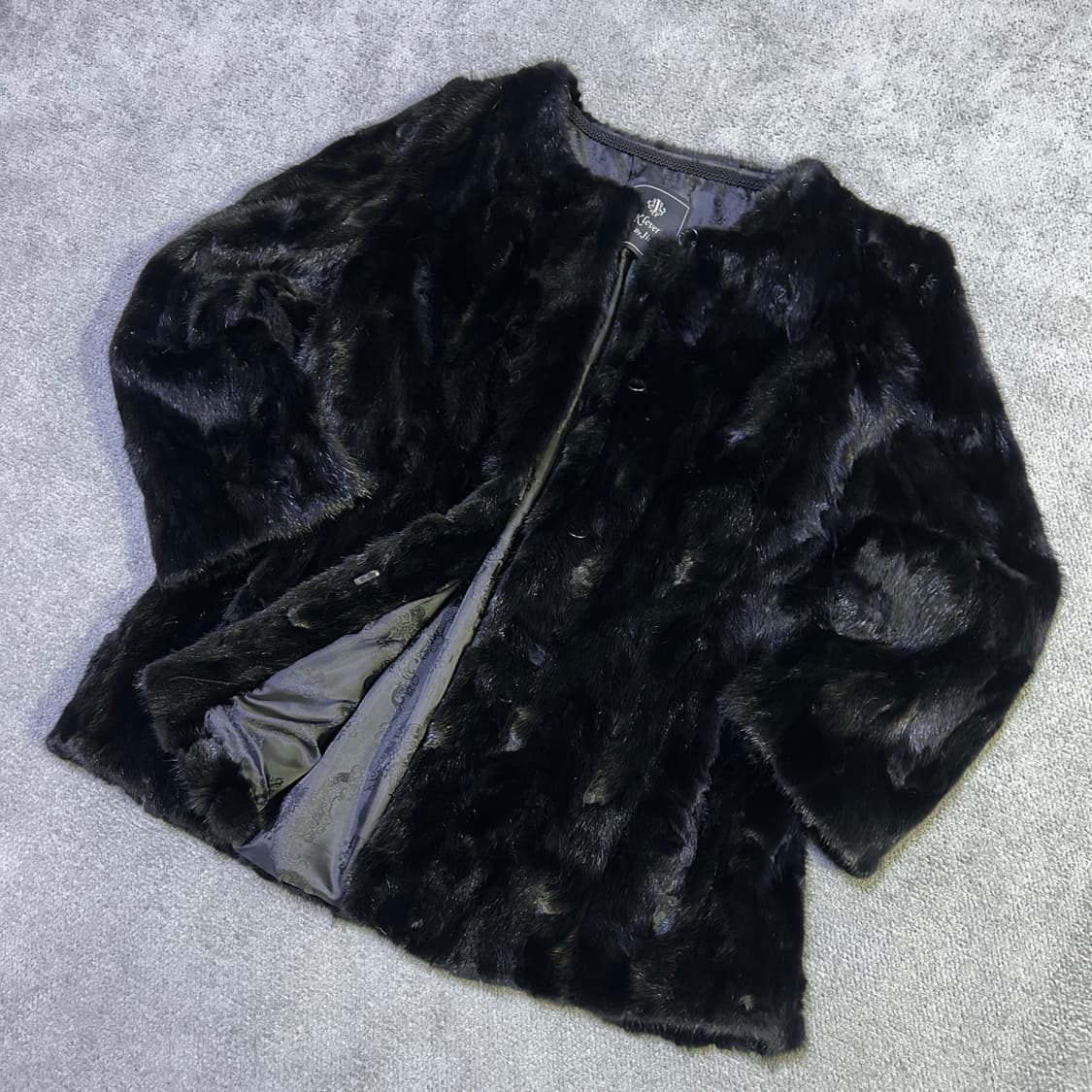 진도 끌레베 블랙 밍크코트  상품이미지1