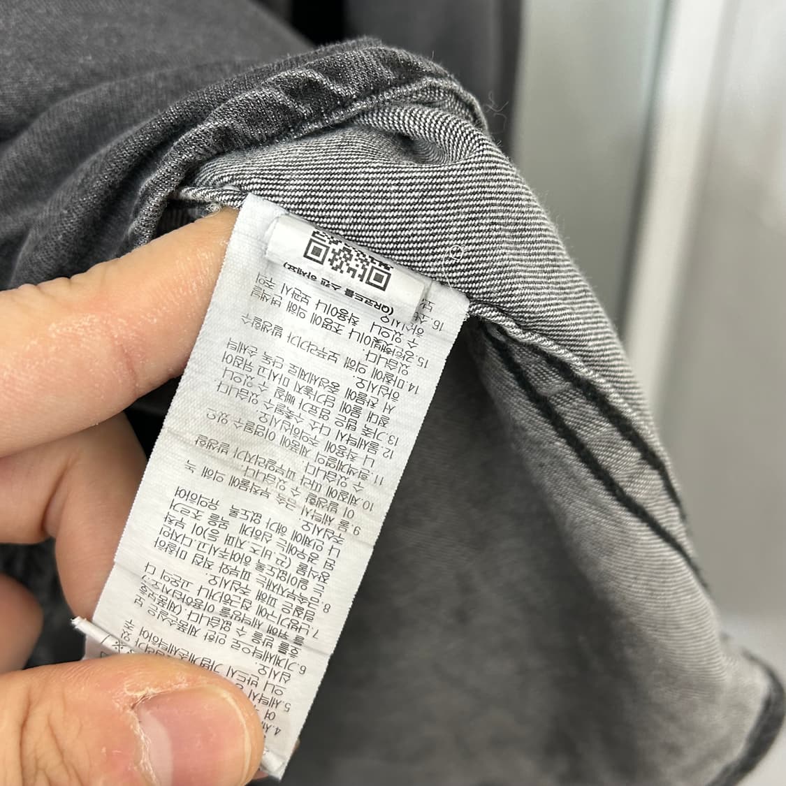 에비수 빅로고 흑청 데님 셔츠 상품이미지8