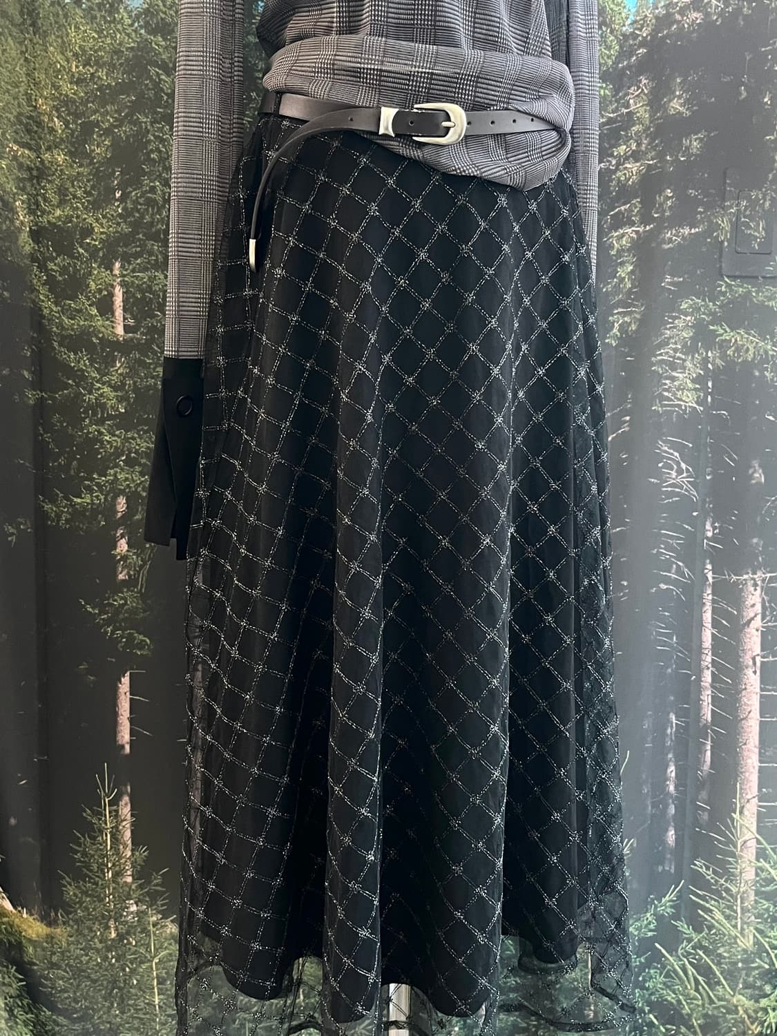 Black Long sha skirt 상품이미지7