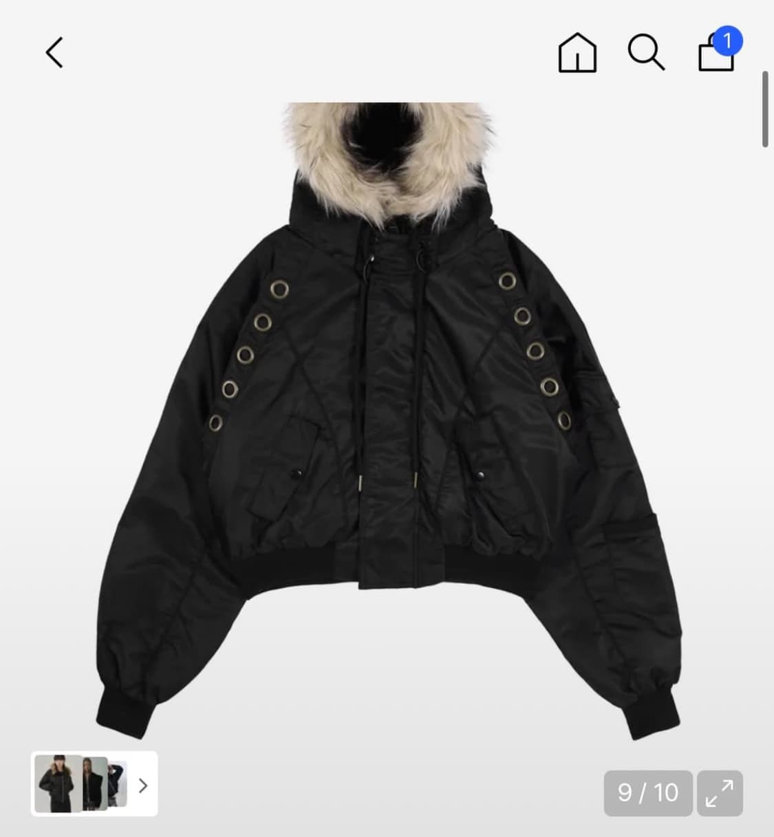 fancyclub 팬시클럽 아일렛 퍼 패딩 상품이미지1