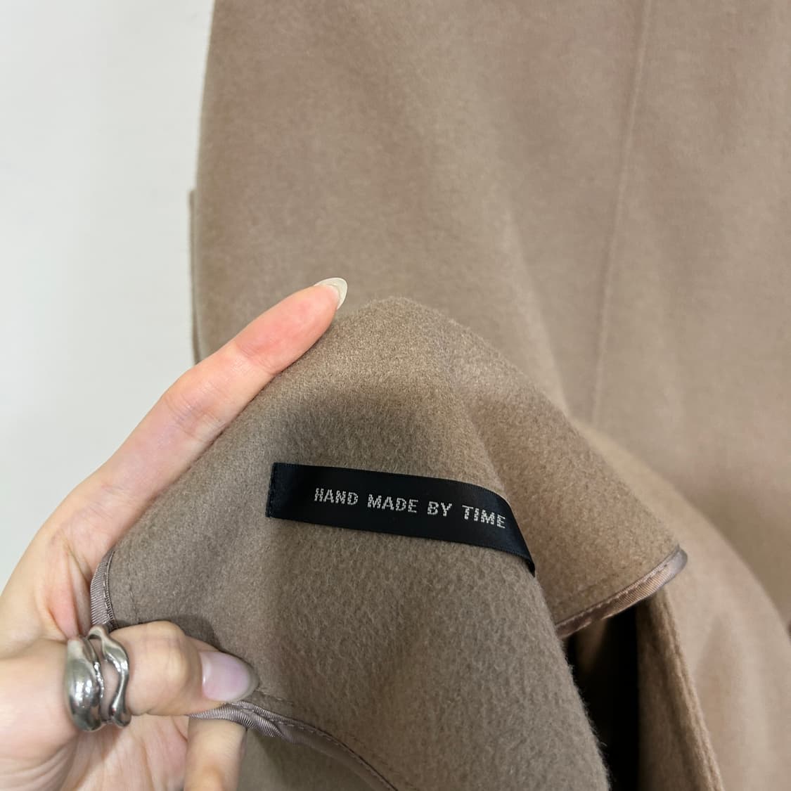 한섬 타임 울캐시미어 핸드메이드 코트 55 상품이미지5