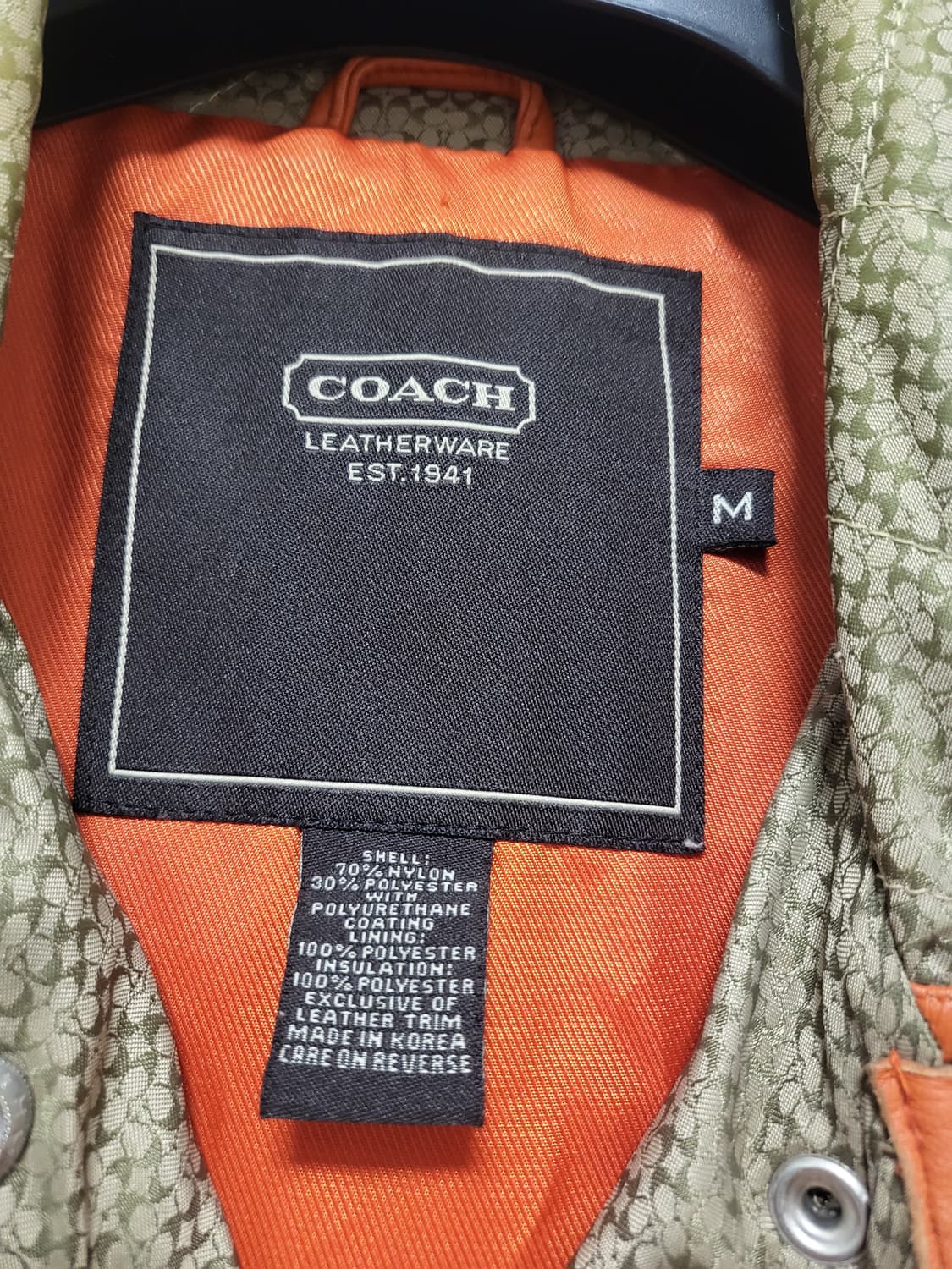 코치 가죽디테일 퀄팅자켓 상품이미지2