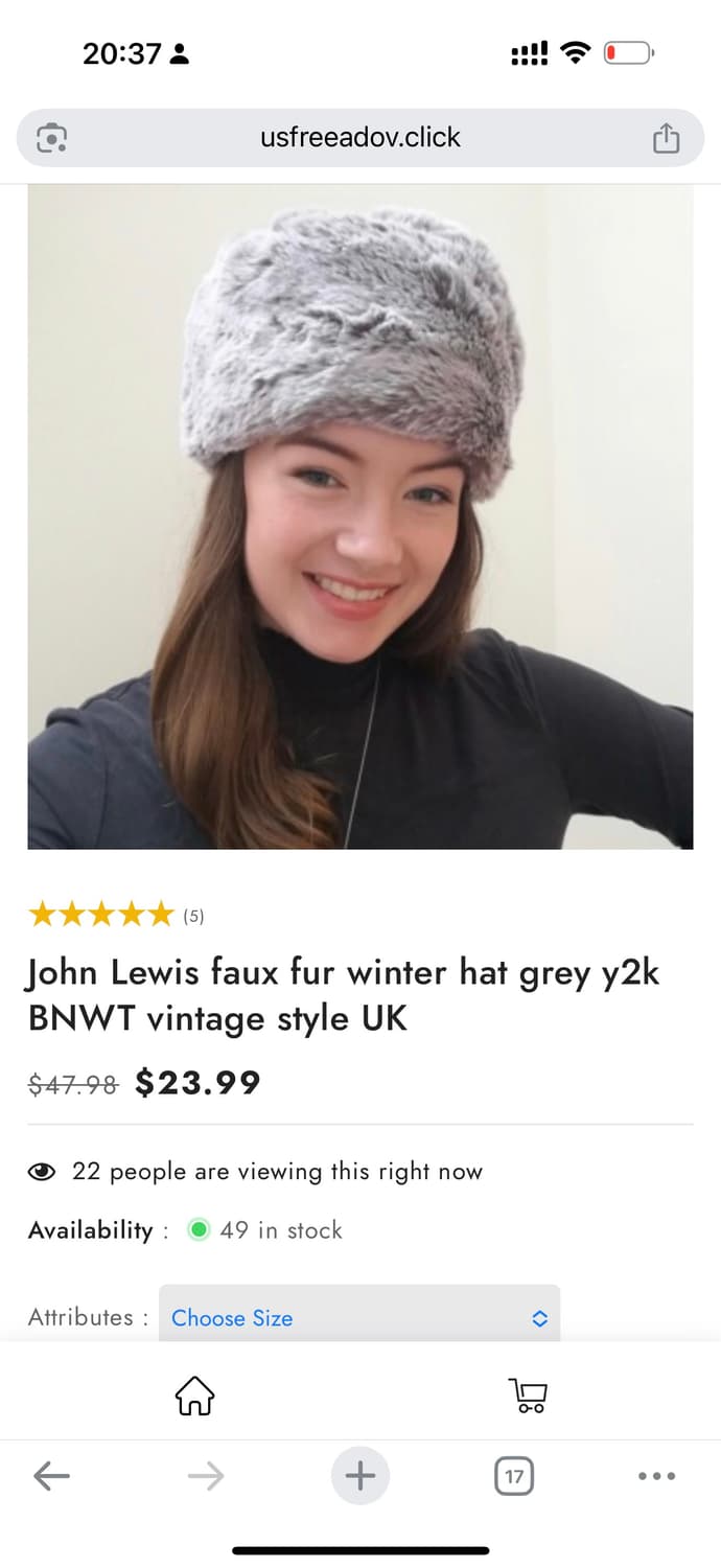 빈티지 john lewis 퍼 몽골모자 상품이미지5