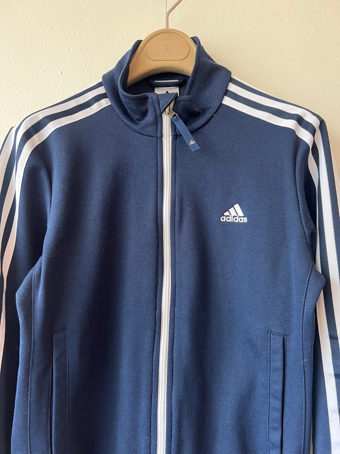 아디다스 여성 네이비 삼선트랙탑 저지집업점퍼 상품이미지1