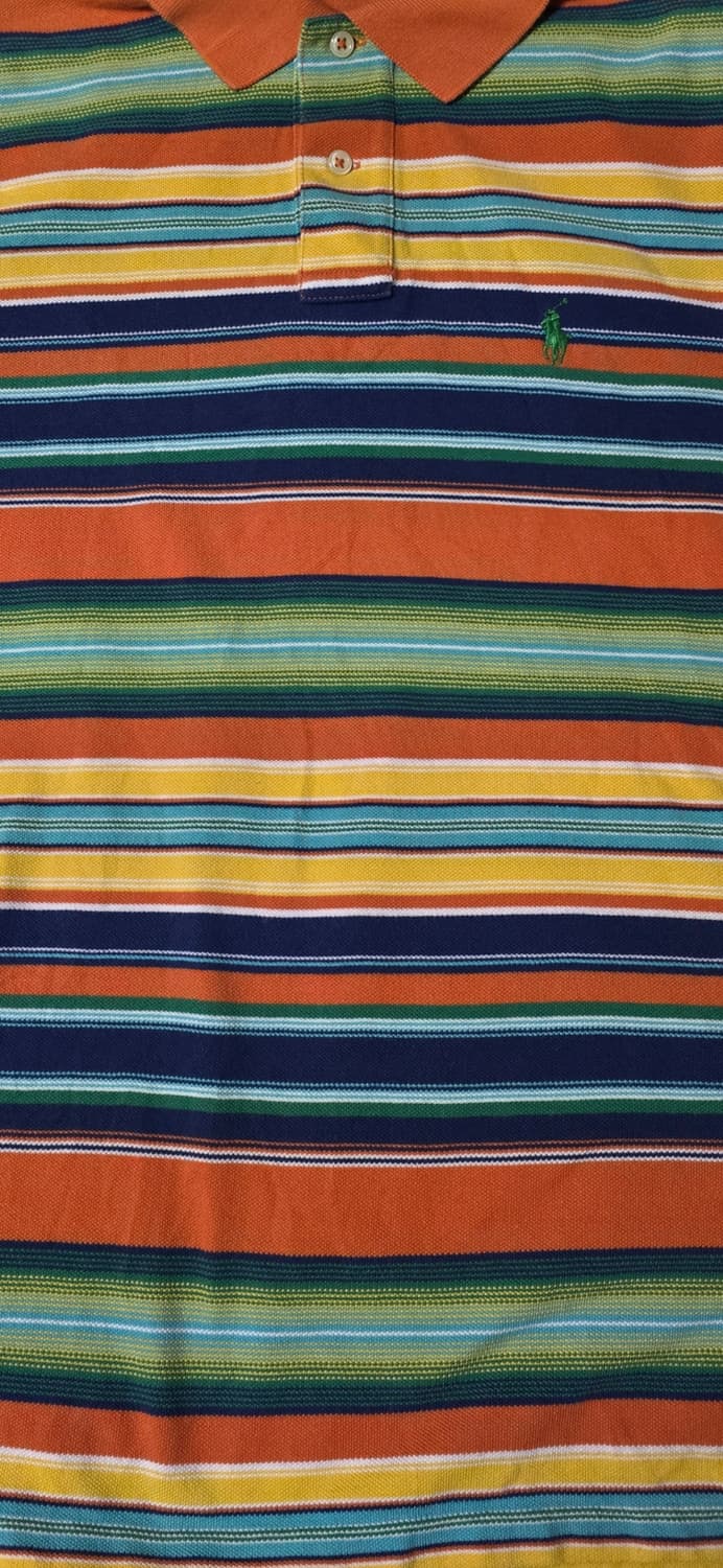 폴로 랄프로렌 스트라이프 카라 티셔츠 S 상품이미지5