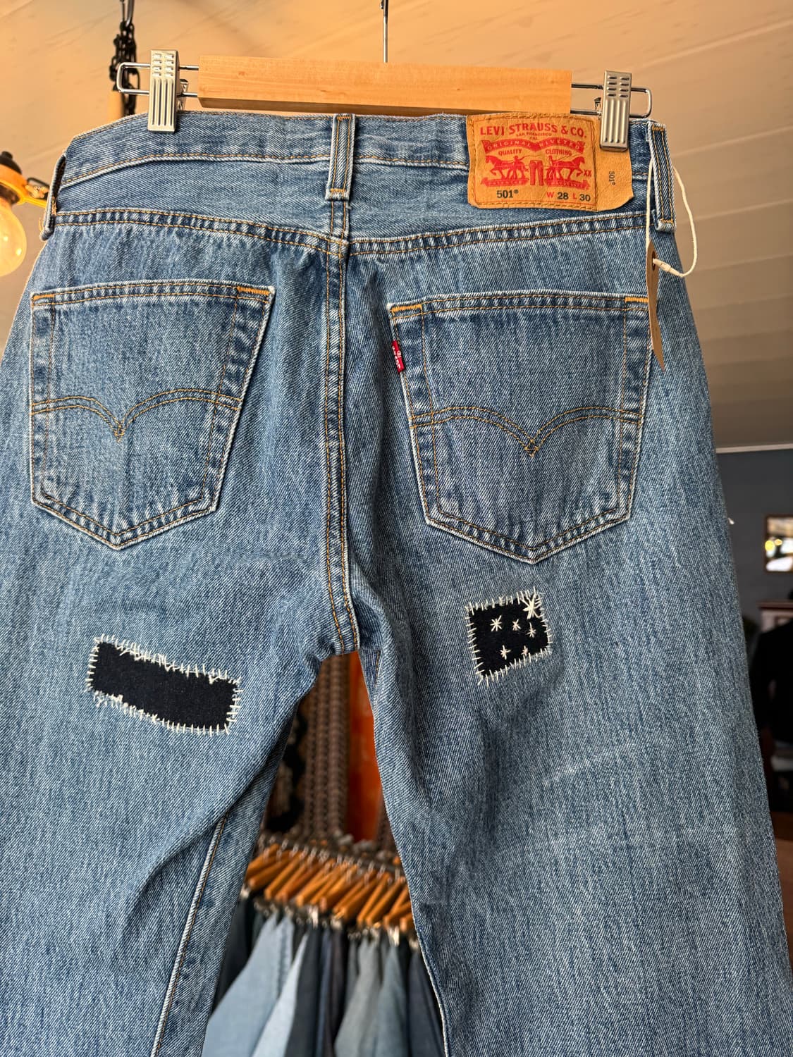  levi.s 501 28x30핸드메이 패치워크,사시코 상품이미지2