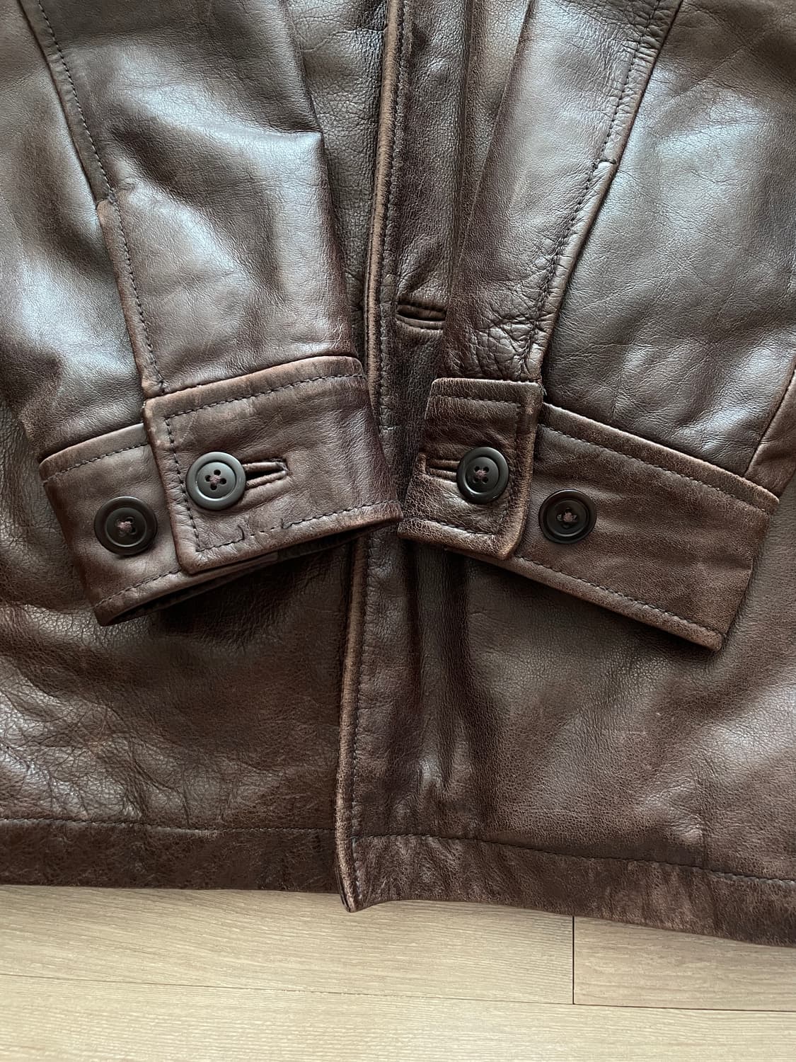 90s 올드갭 레더 카코트 브라운 gap carcoat 상품이미지5