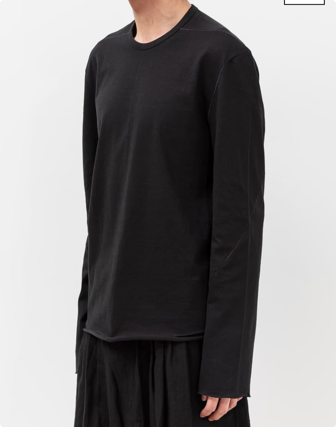 Dying layered long sleeve black 상품이미지3