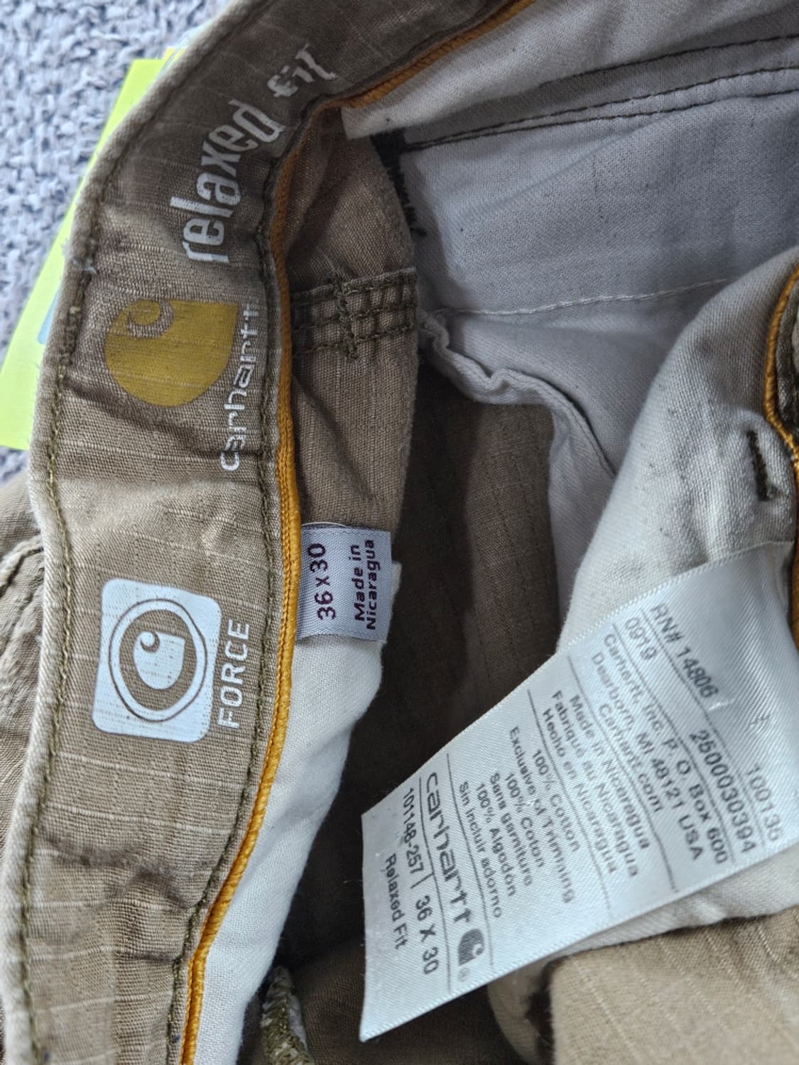 칼하트 리페어 립스탑 카고 워크 팬츠 ( 36X30 ) / 11047 상품이미지7