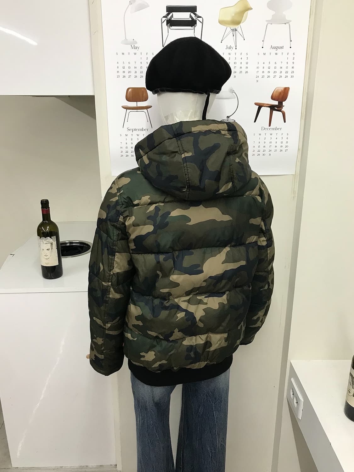 리바이스 로고 카모 후드 패딩 상품이미지9