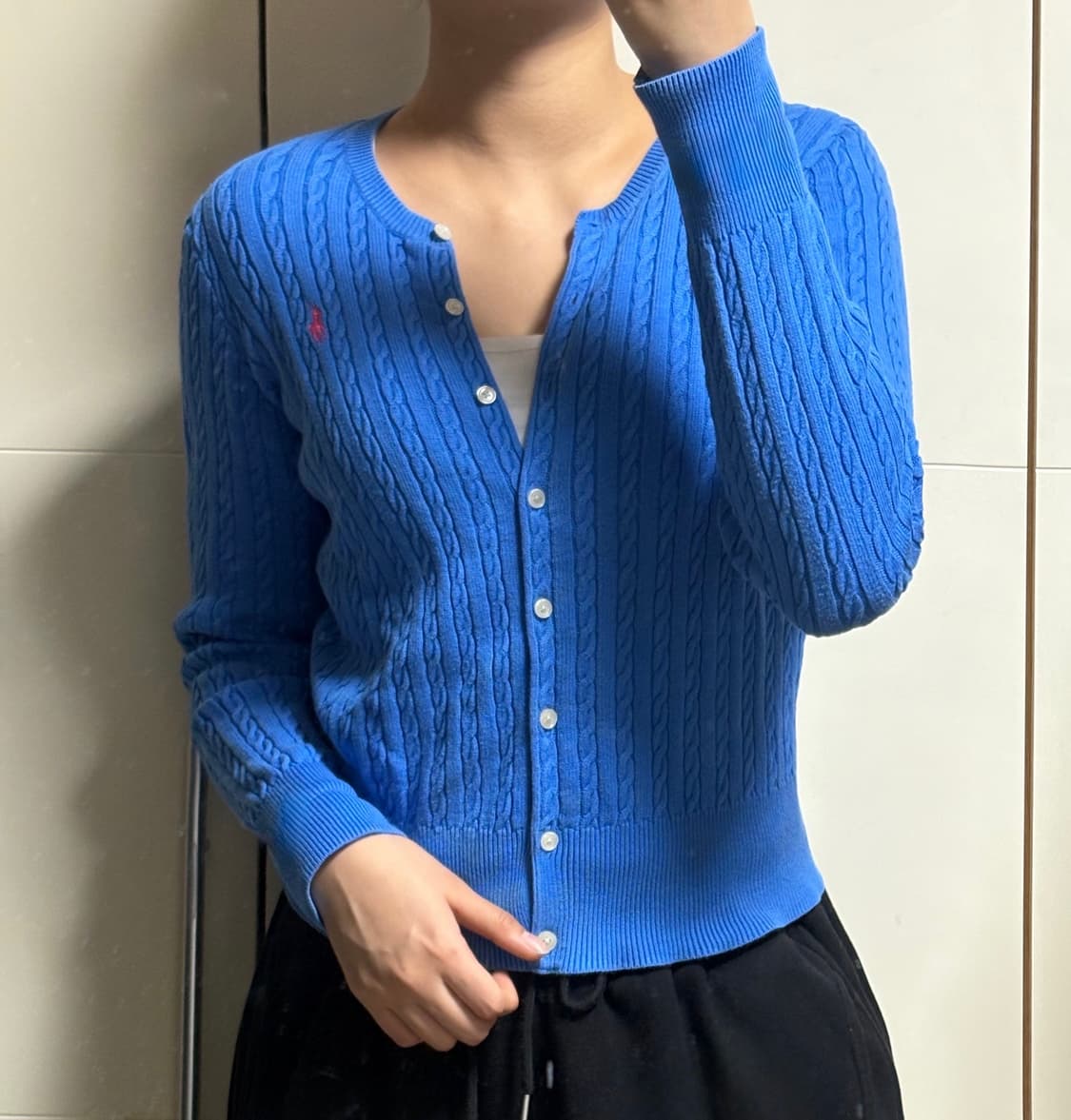 폴로 랄프로렌 코발드 블루 가디건 상품이미지1