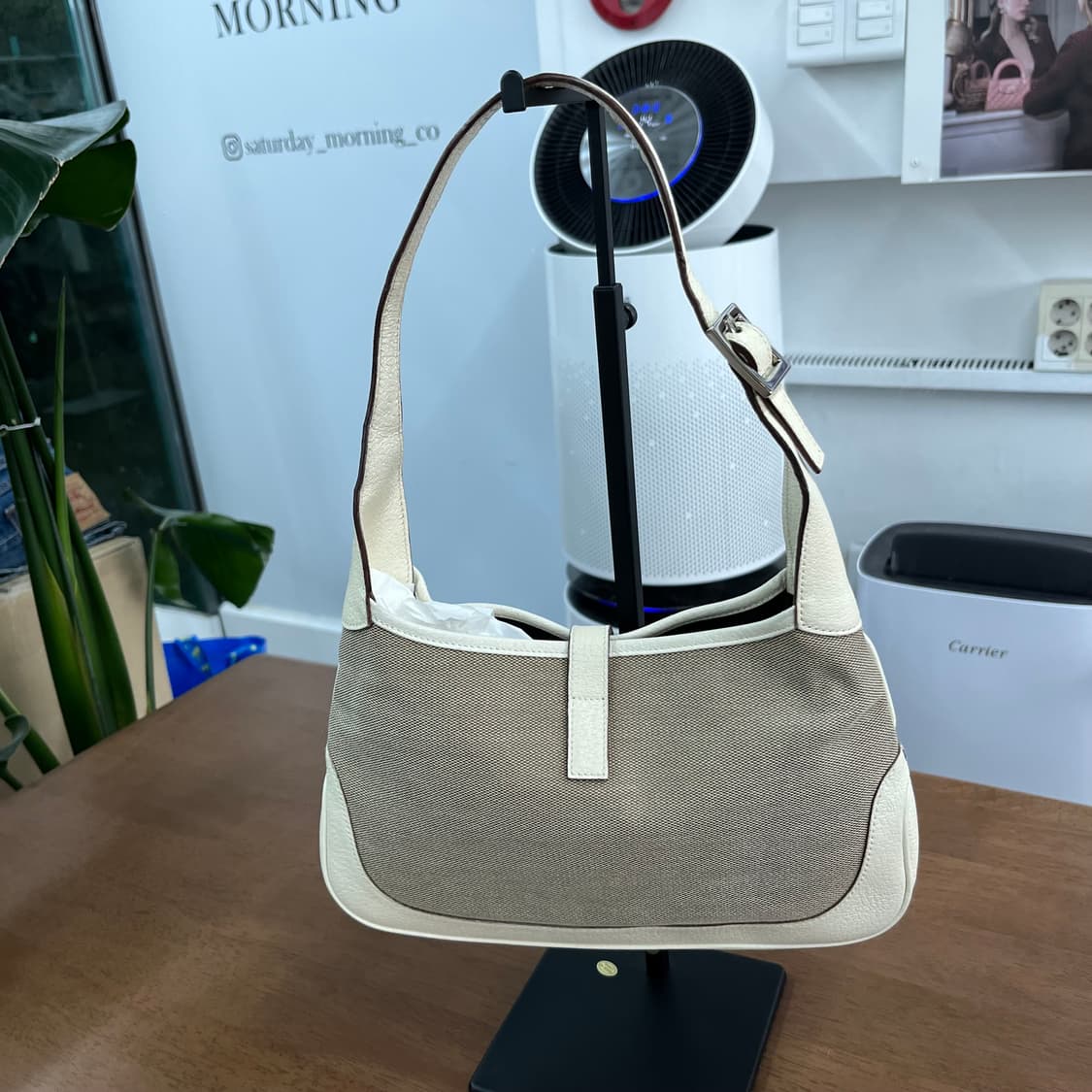 구찌 캔버스/레더 재키백 숄더백 상품이미지4