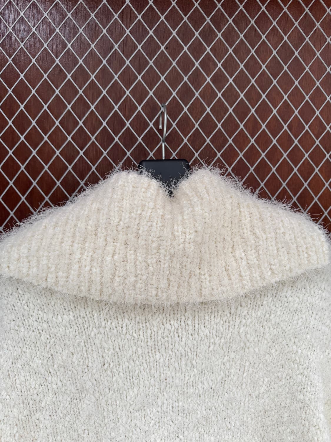 다이애그널 세일러 퍼 니트 가디건 상품이미지8