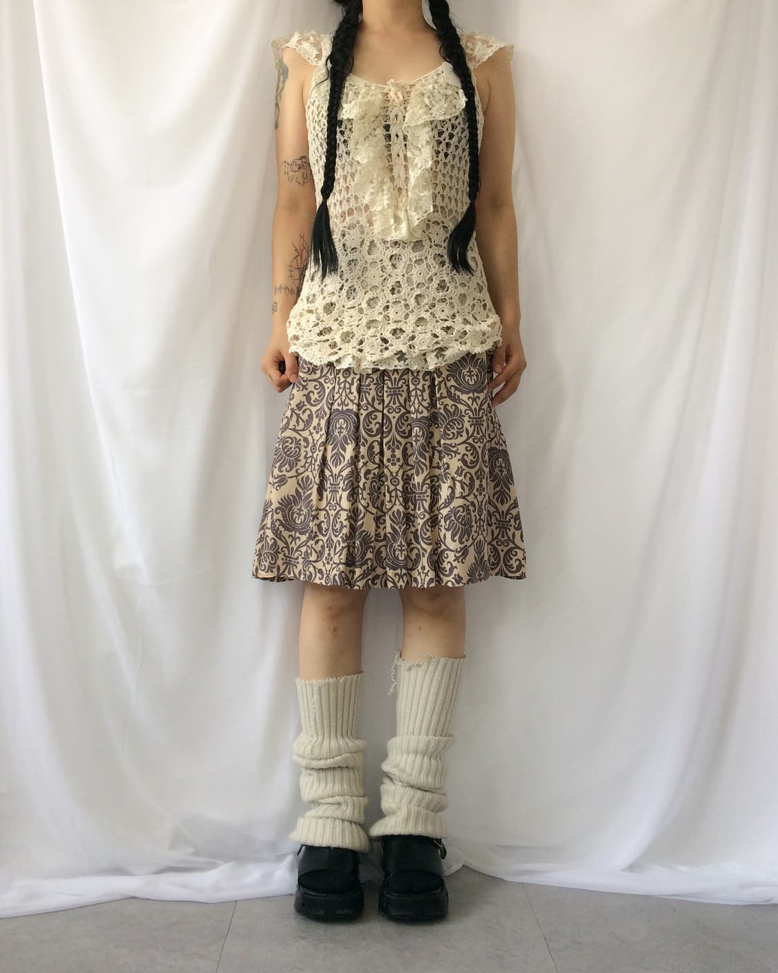 Lace trimming crochet sleeveless 상품이미지7