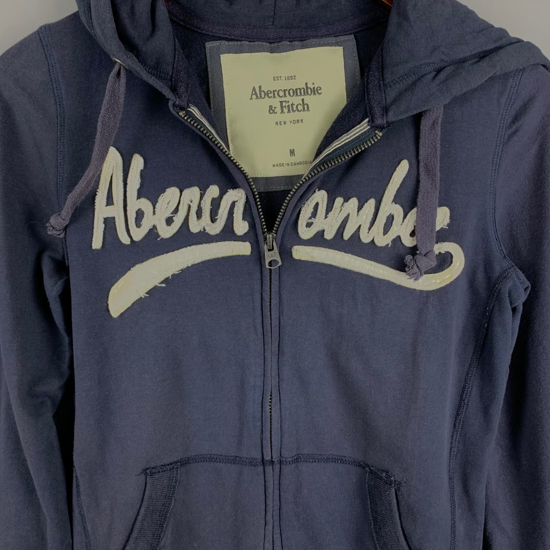 아베크롬비 y2k 와투케 딱붙 네이비 후드집업 상품이미지5