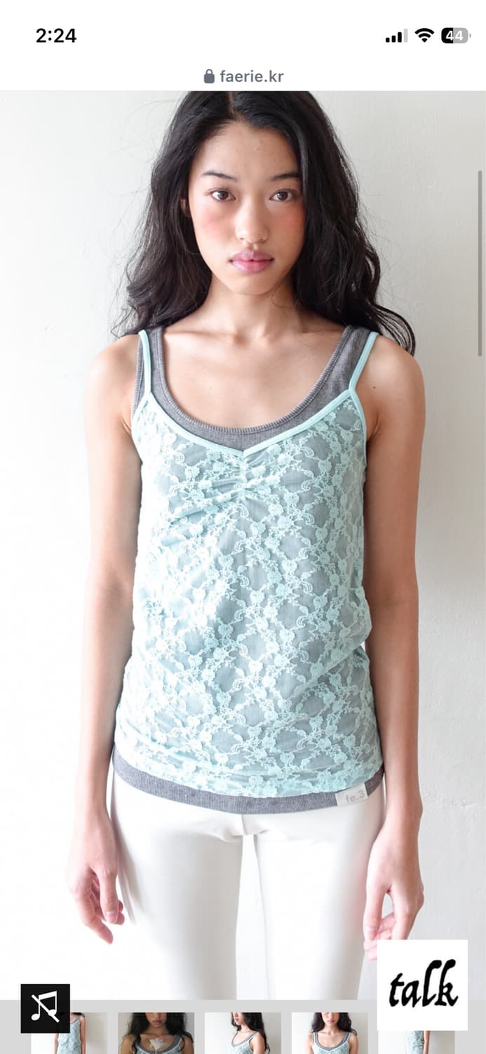  샵페어리 lace sleeveless (mint) 상품이미지1