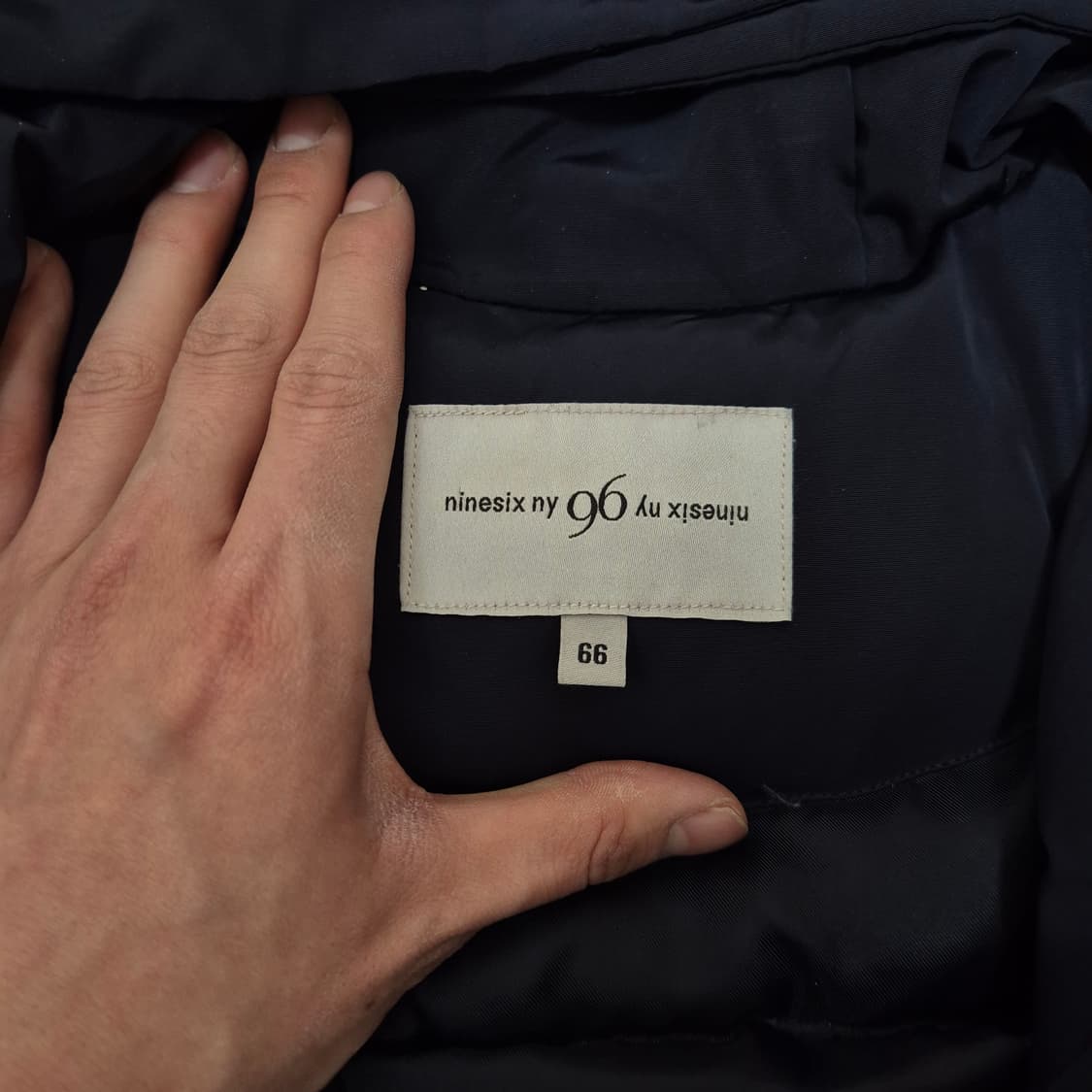 나인식스 뉴욕 여성 사이드포켓 덕다운 후드 롱패딩 점퍼 S(90) 상품이미지5